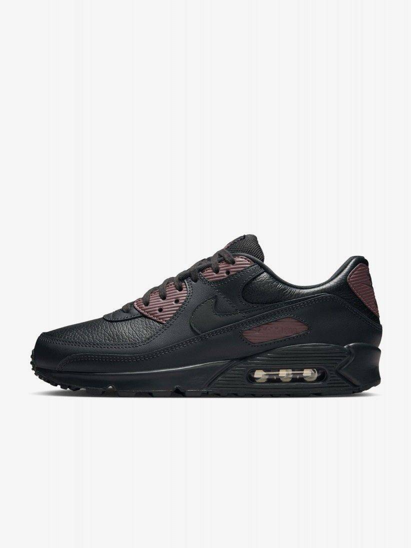 Zapatillas Nike Air Max 90 Premium Negras y Burdeos Para Hombre Zapatillas Nike Air Max 90 Premium Negras y Burdeos Para Hombre