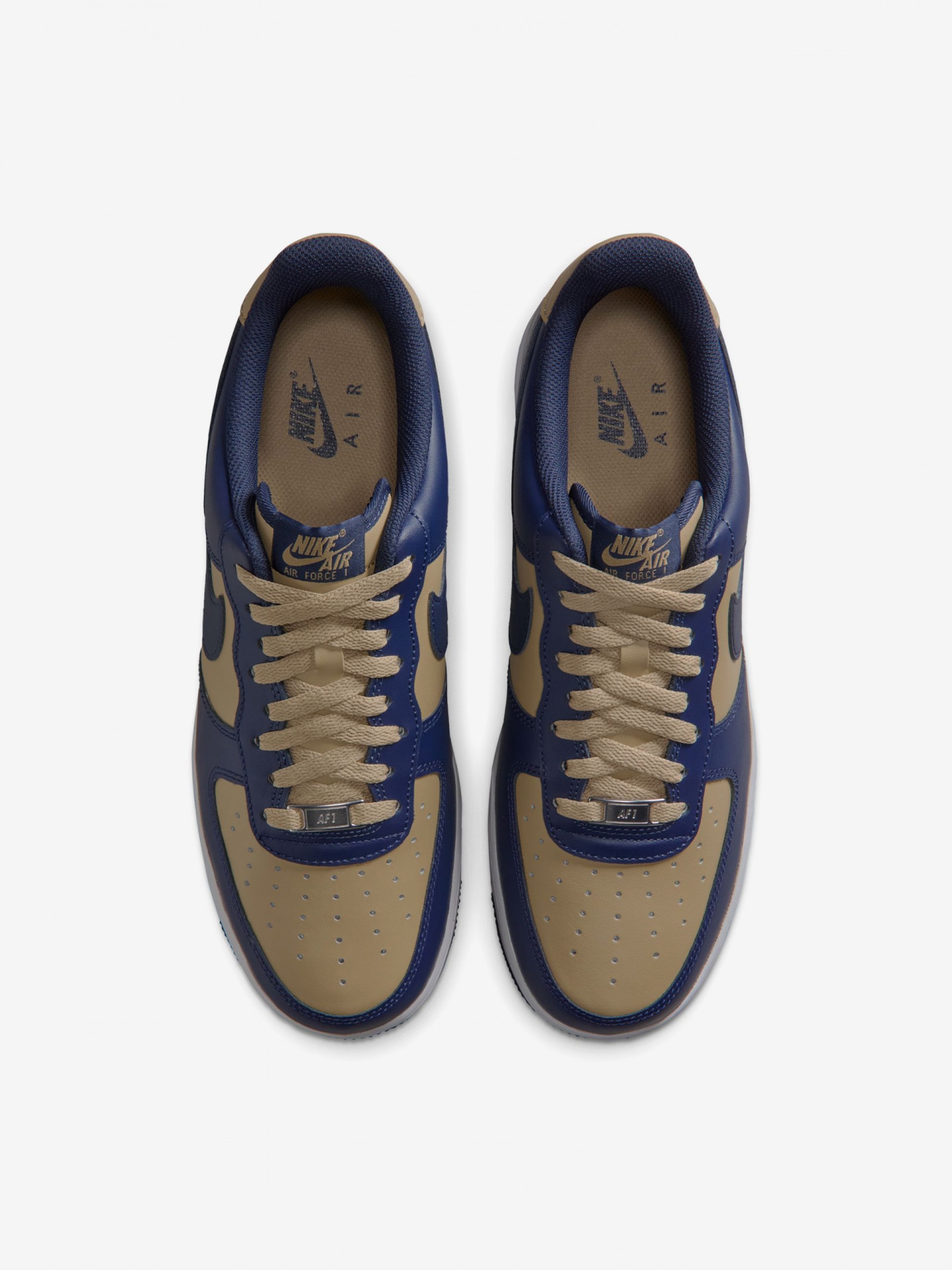 Nike Air Force 1 07 Blue and Khaki Sneakers For Men