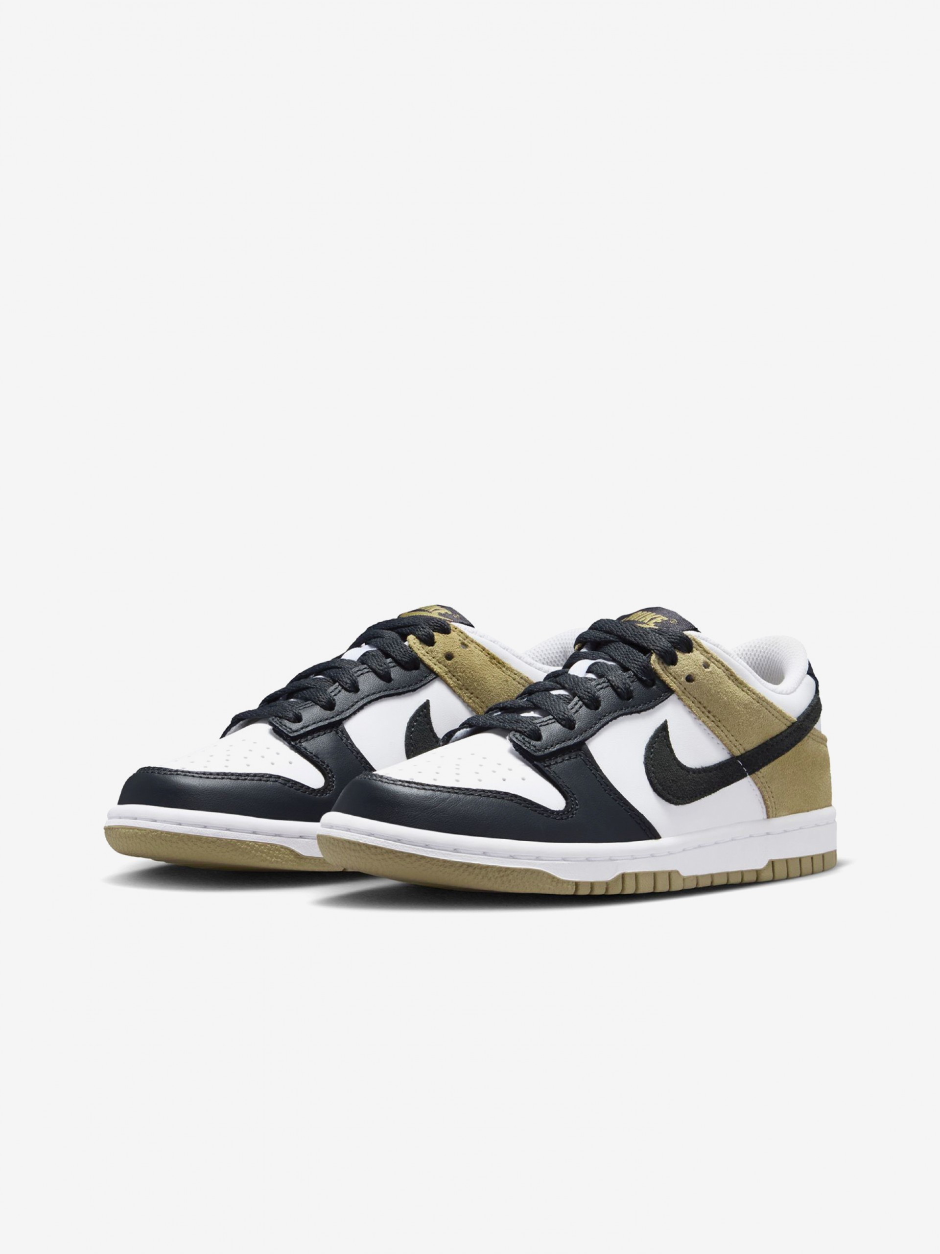 Zapatillas Nike Dunk Low Essential+ Blancas, Negras y Verdes Júnior