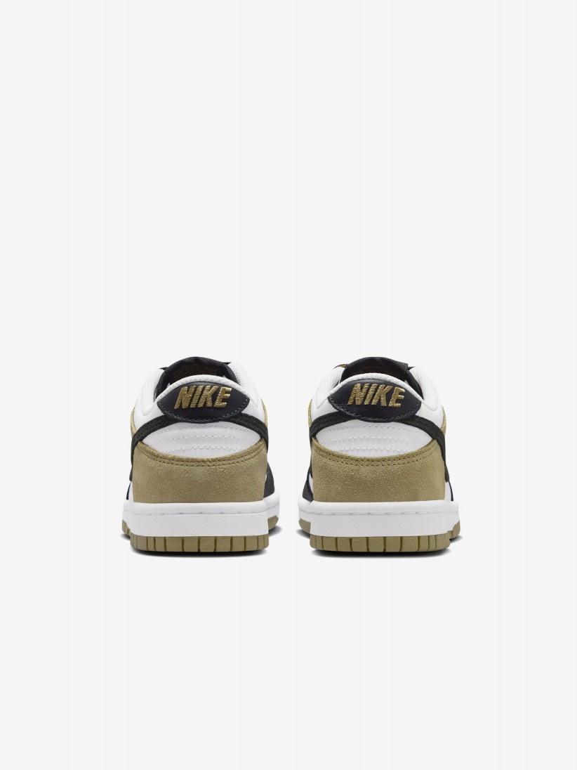 Sapatilhas Nike Dunk Low Essential+ Brancas, Pretas e Verdes J�nior