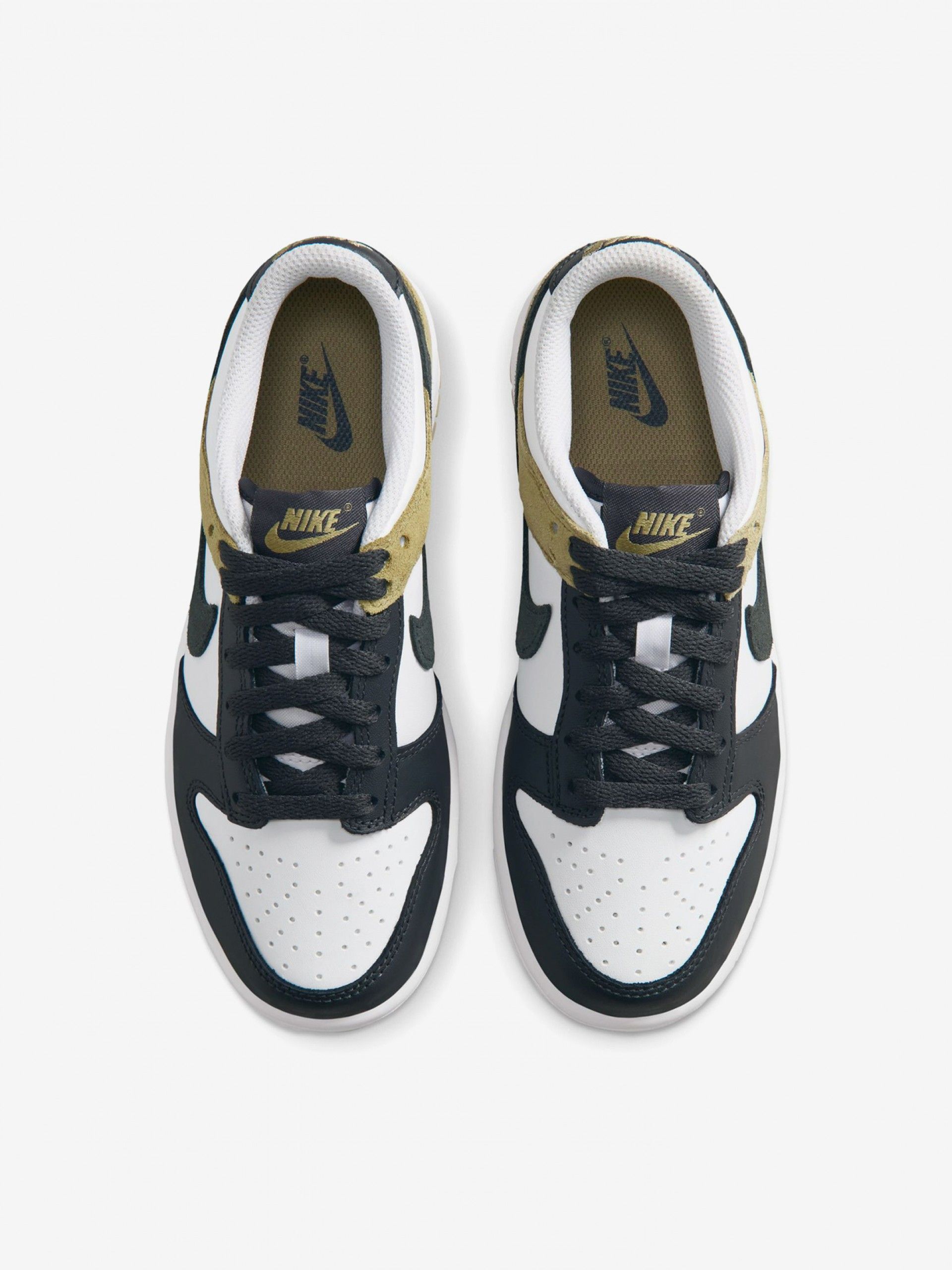 Sapatilhas Nike Dunk Low Essential+ Brancas, Pretas e Verdes Júnior
