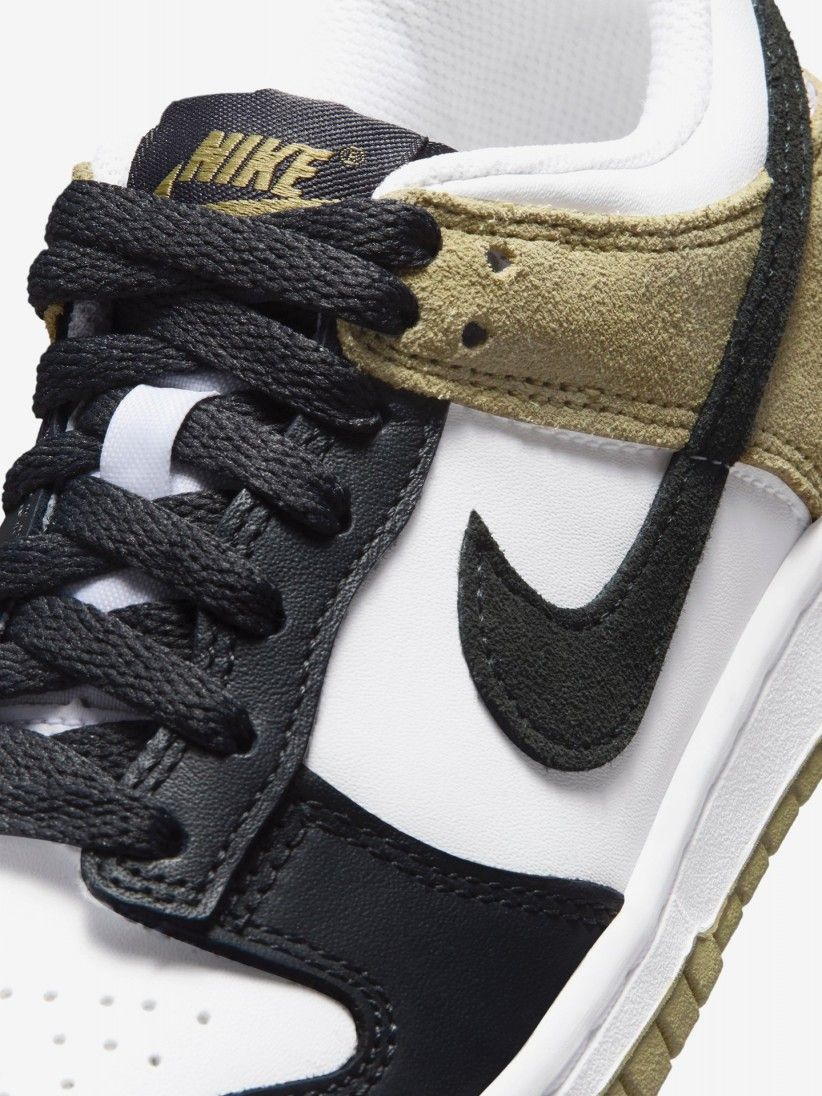 Sapatilhas Nike Dunk Low Essential+ Brancas, Pretas e Verdes J�nior