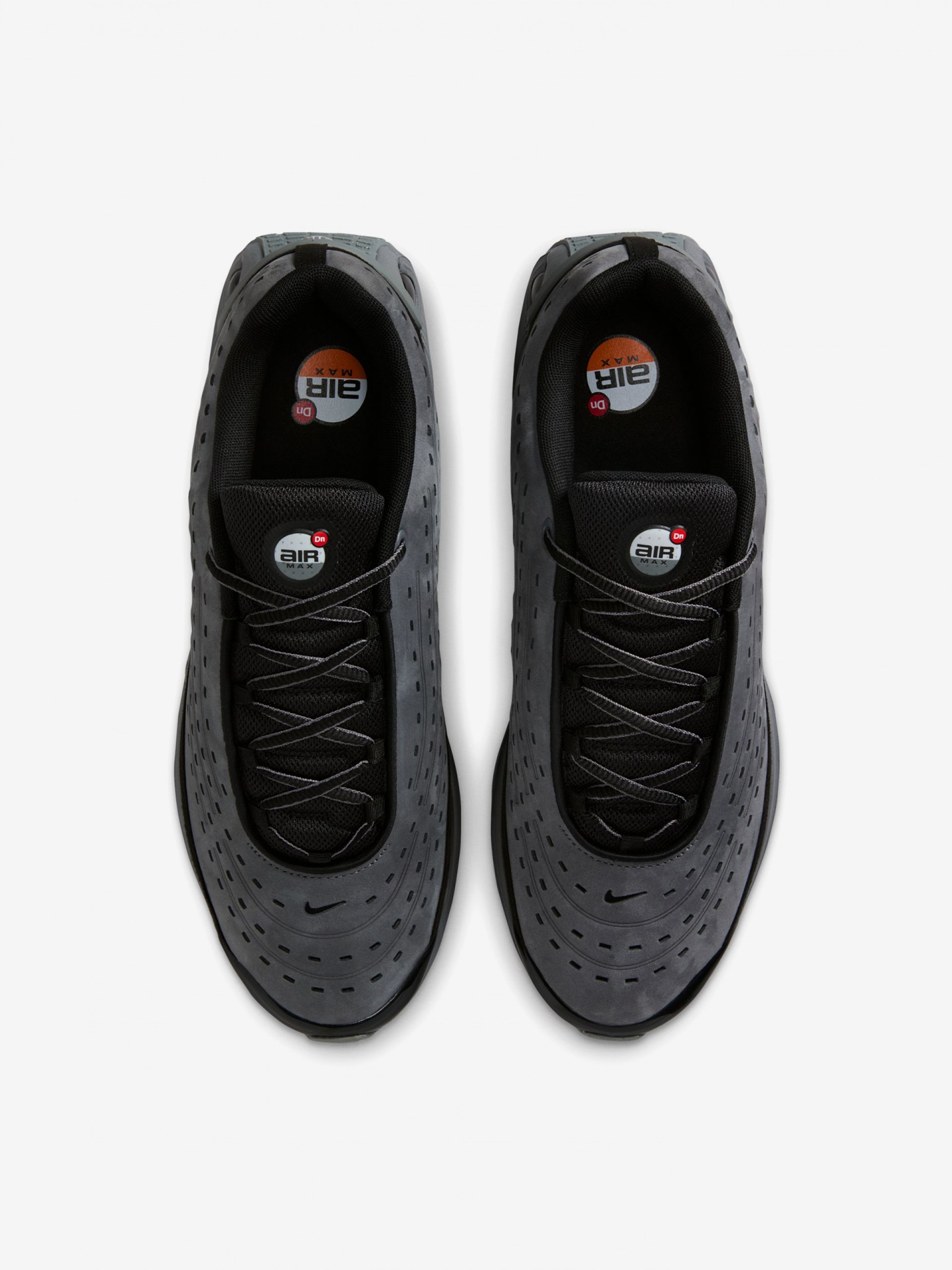 Nike Air Max Dn Grey and Black Leather Sneakers For Men