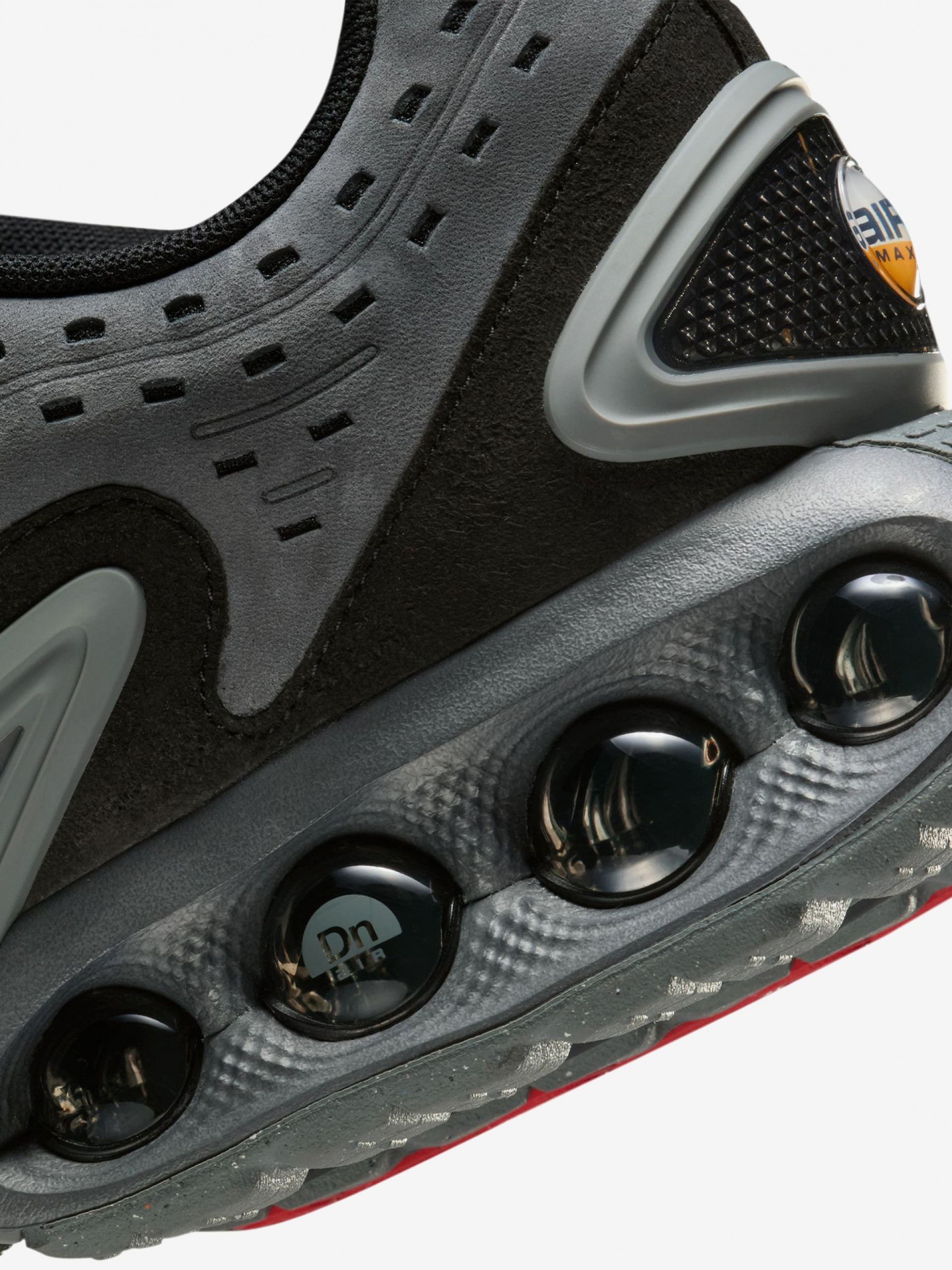 Nike Air Max Dn Grey and Black Leather Sneakers For Men