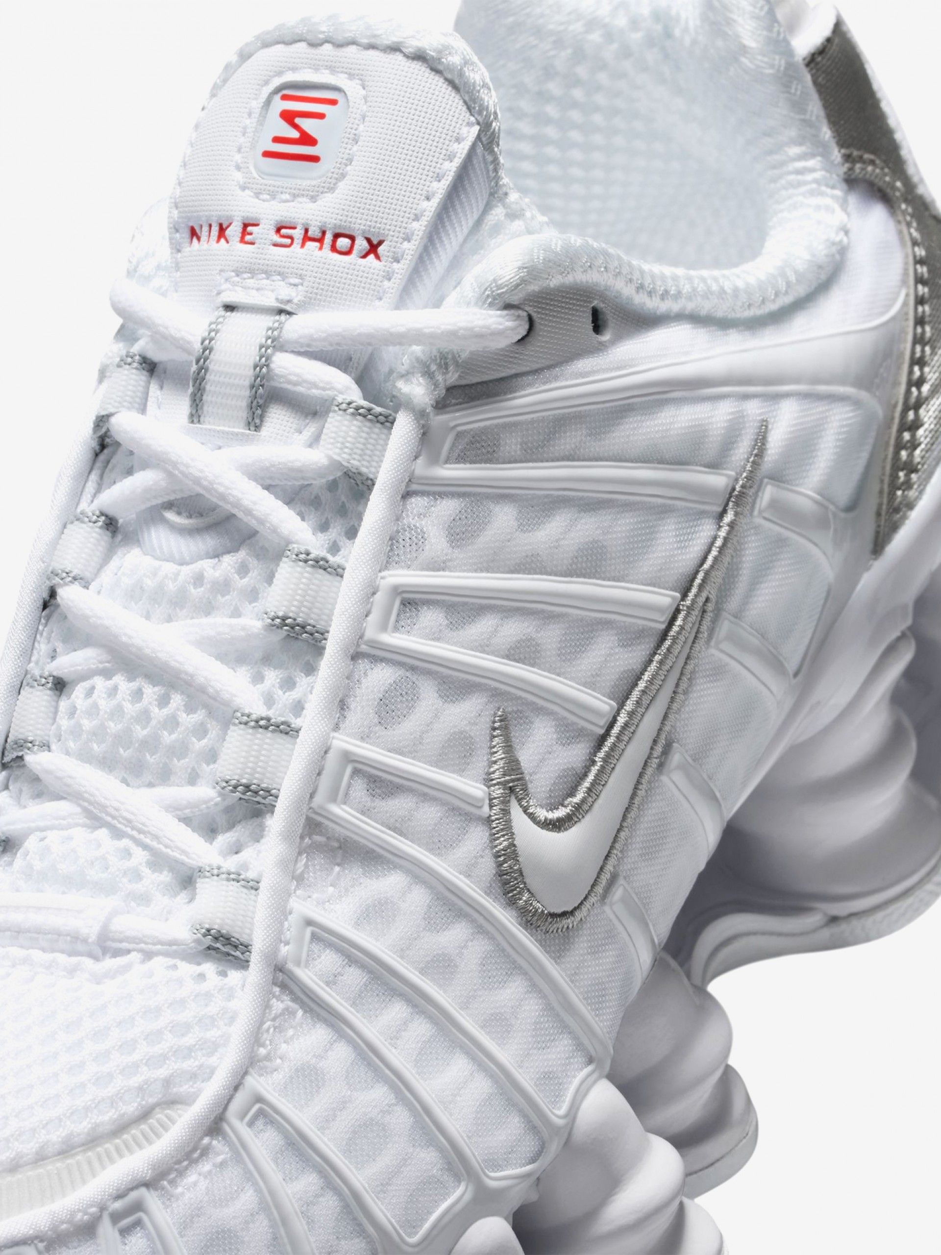 Zapatillas Nike Shox TL Blancas y Plateadas Júnior