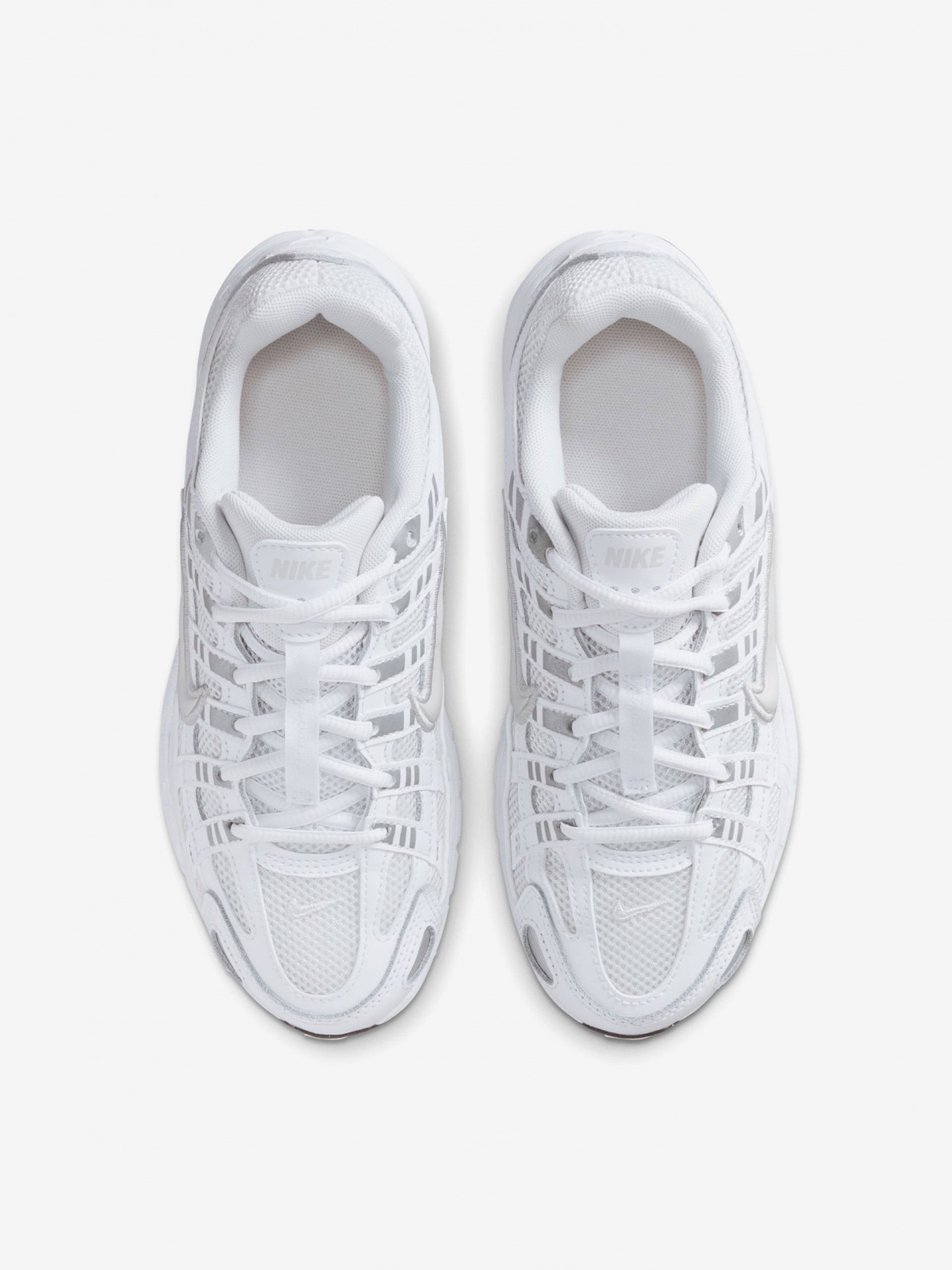 Nike P-6000 White and Silver Junior Sneakers