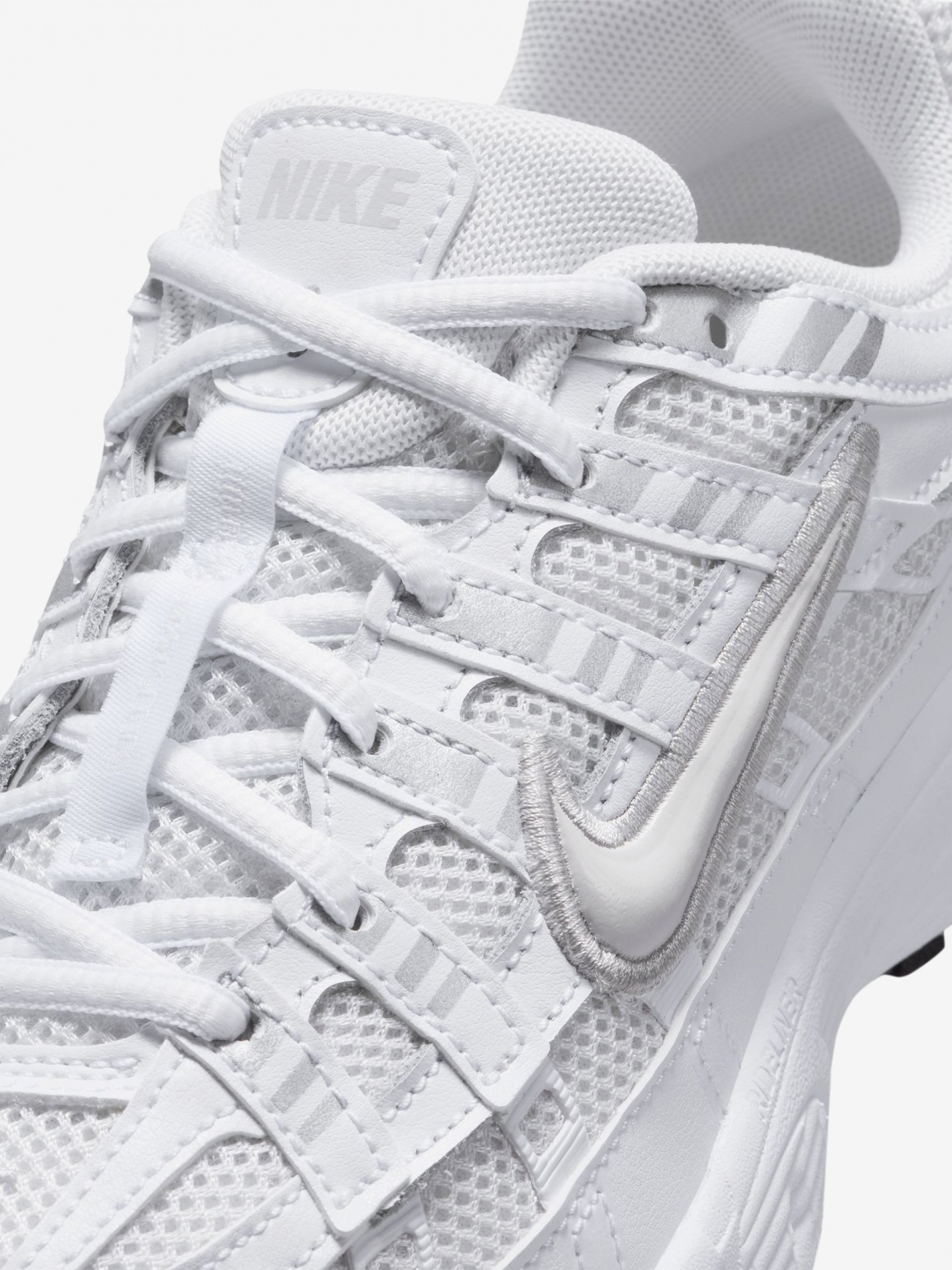 Nike P-6000 White and Silver Junior Sneakers