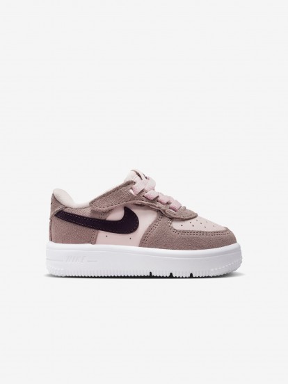 Zapatillas Nike Force 1 Low EasyOn Essential+ Rosa y Marrones De Piel y Gamuza Para Bebé Zapatillas Nike Force 1 Low EasyOn Essential+ Rosa y Marrones De Piel y Gamuza Para Bebé