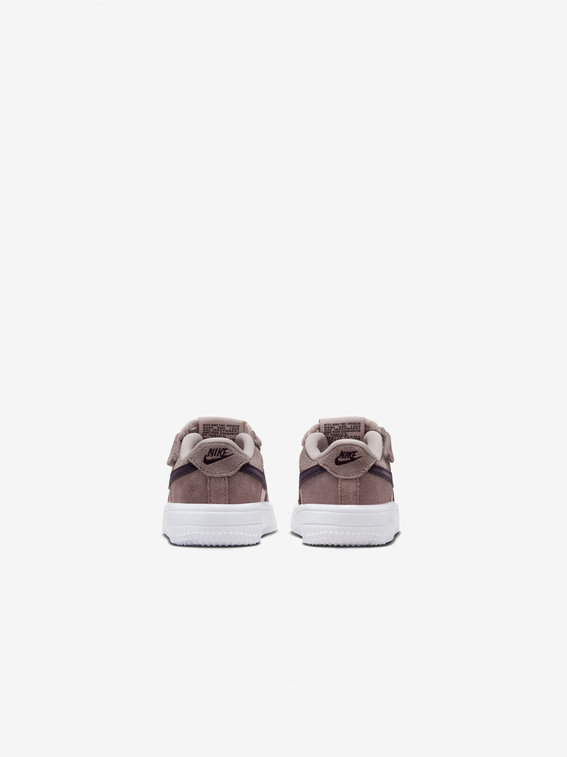 Nike Force 1 Low EasyOn Essential+ Pink and Brown Leather and Suede Sneakers For Baby