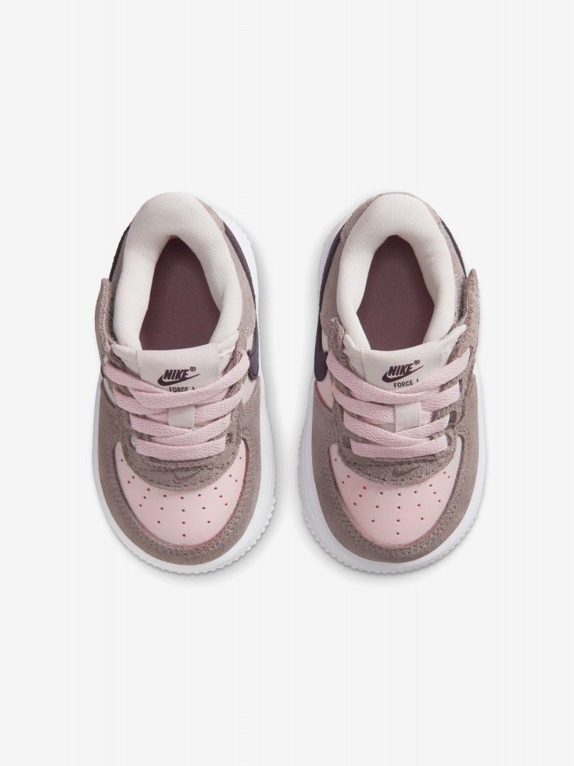 Zapatillas Nike Force 1 Low EasyOn Essential+ Rosa y Marrones De Piel y Gamuza Para Beb�