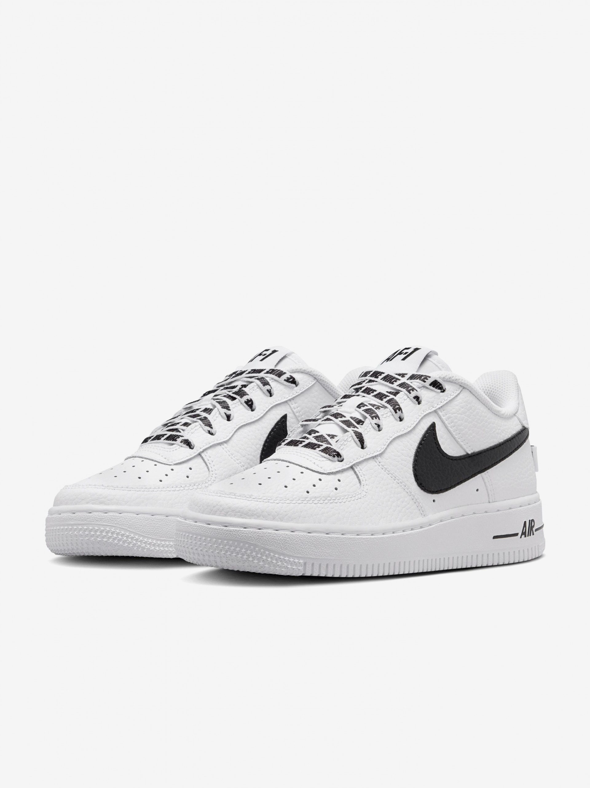 Sapatilhas Nike Air Force 1 Brancas e Pretas Júnior