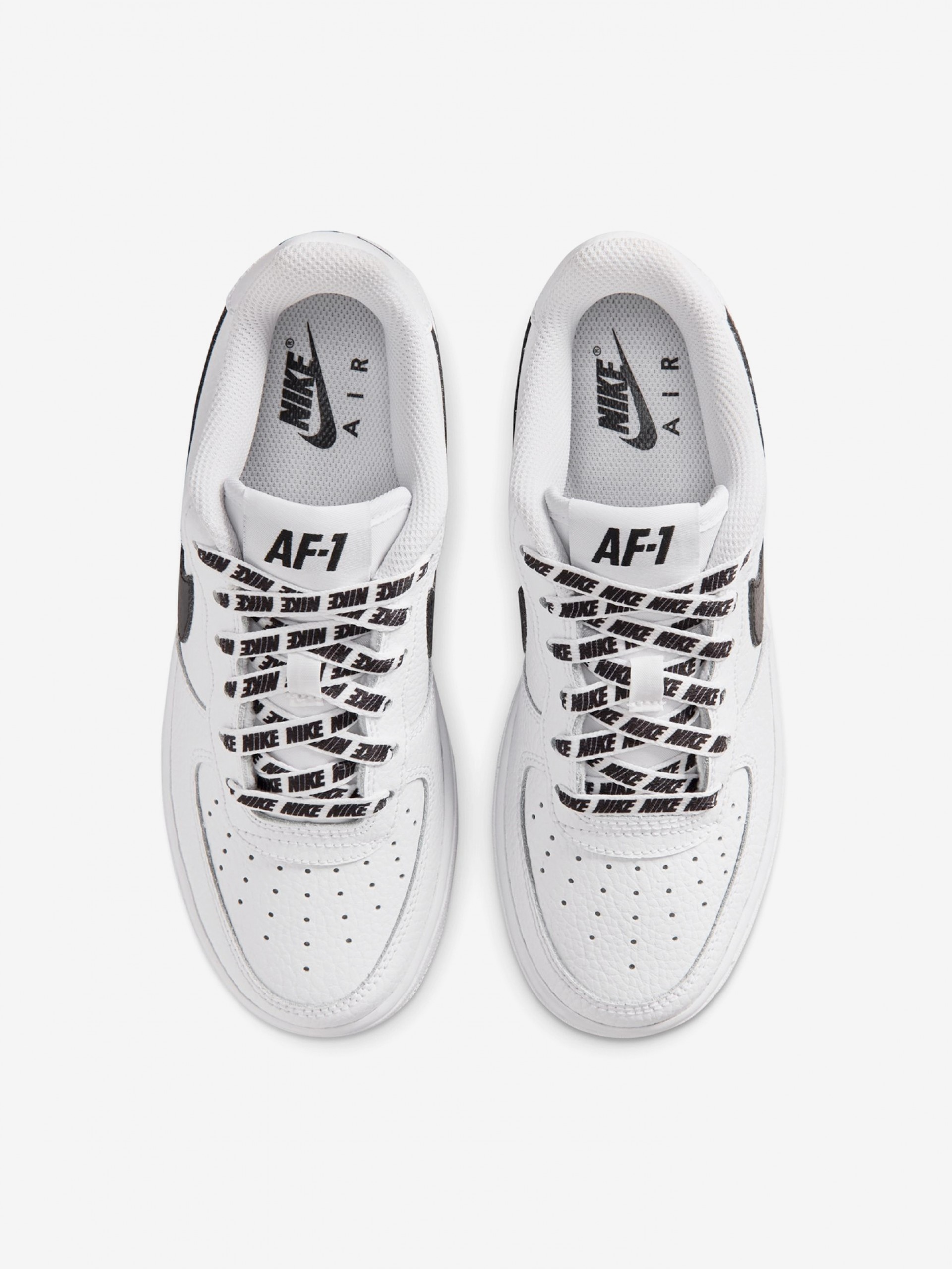 Sapatilhas Nike Air Force 1 Brancas e Pretas Júnior