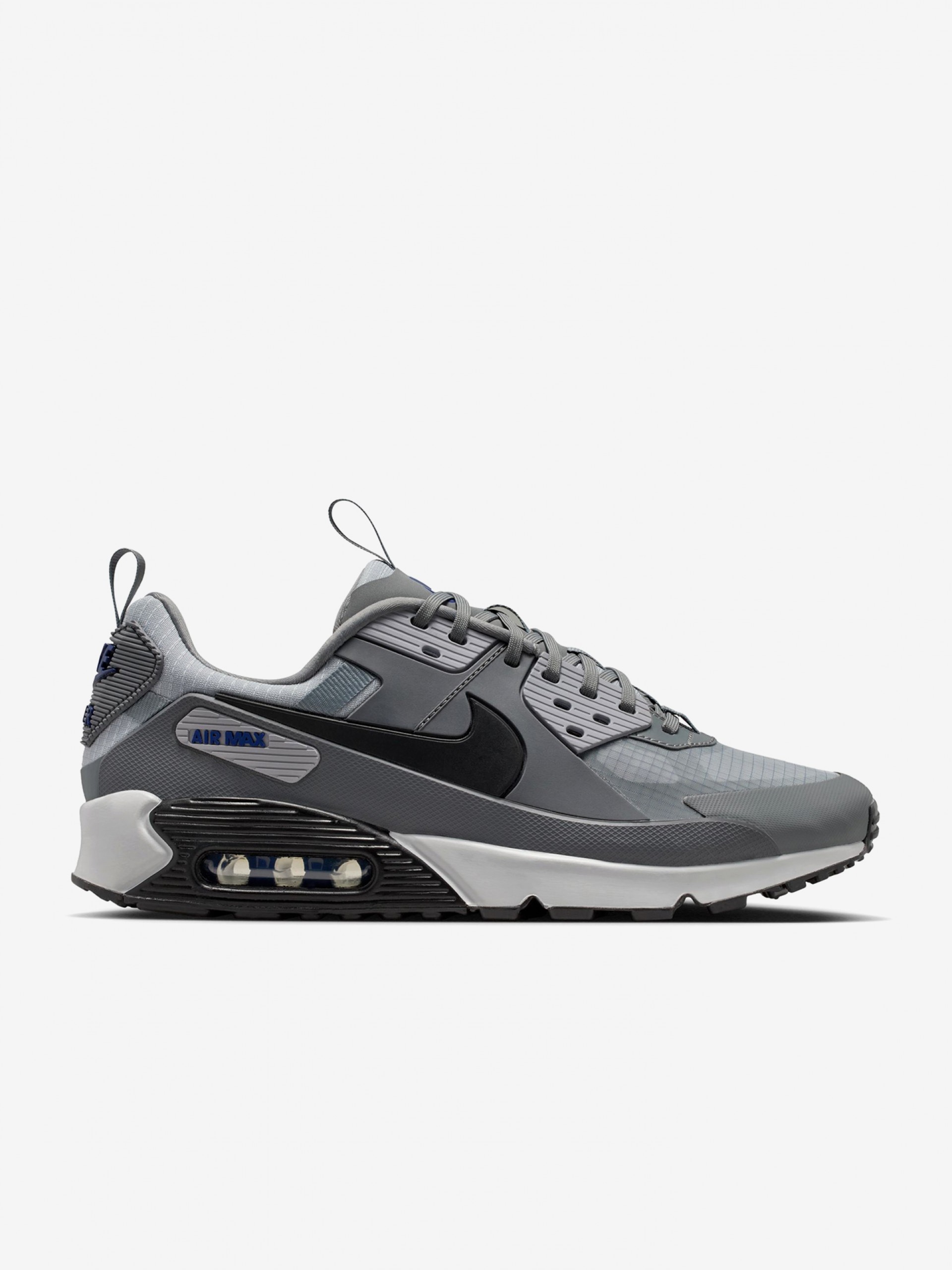 Nike Air Max 90 Grey and Blue Sneakers For Men