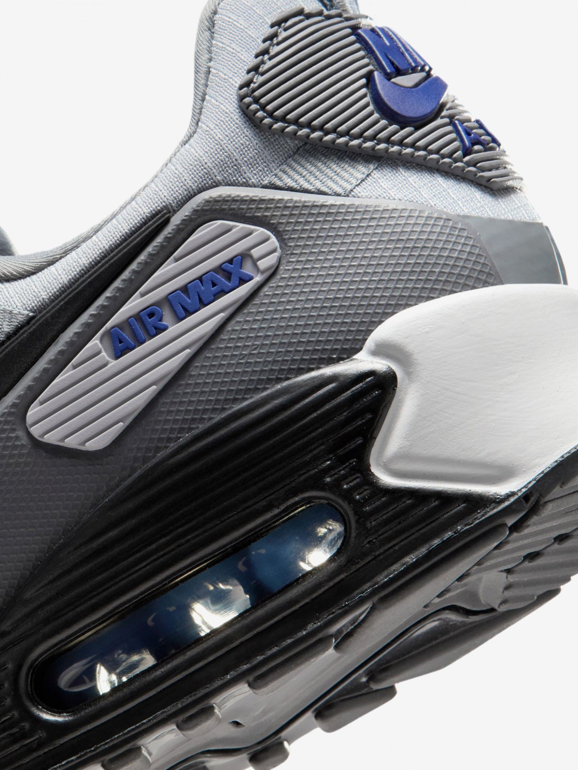 Zapatillas Nike Air Max 90 Grises y Azules Para Hombre