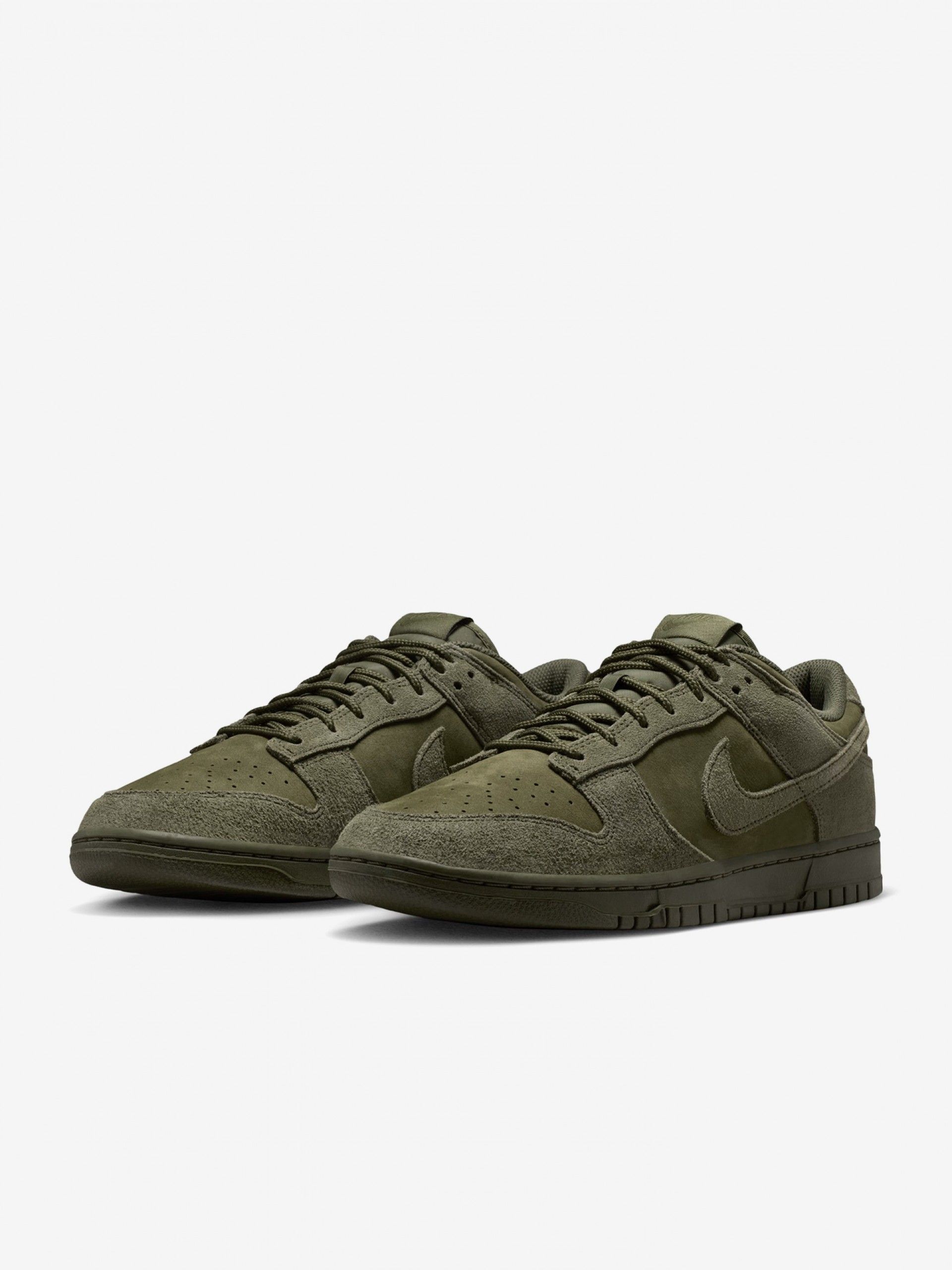 Nike Dunk Low Retro SE Green Suede Sneakers For Men