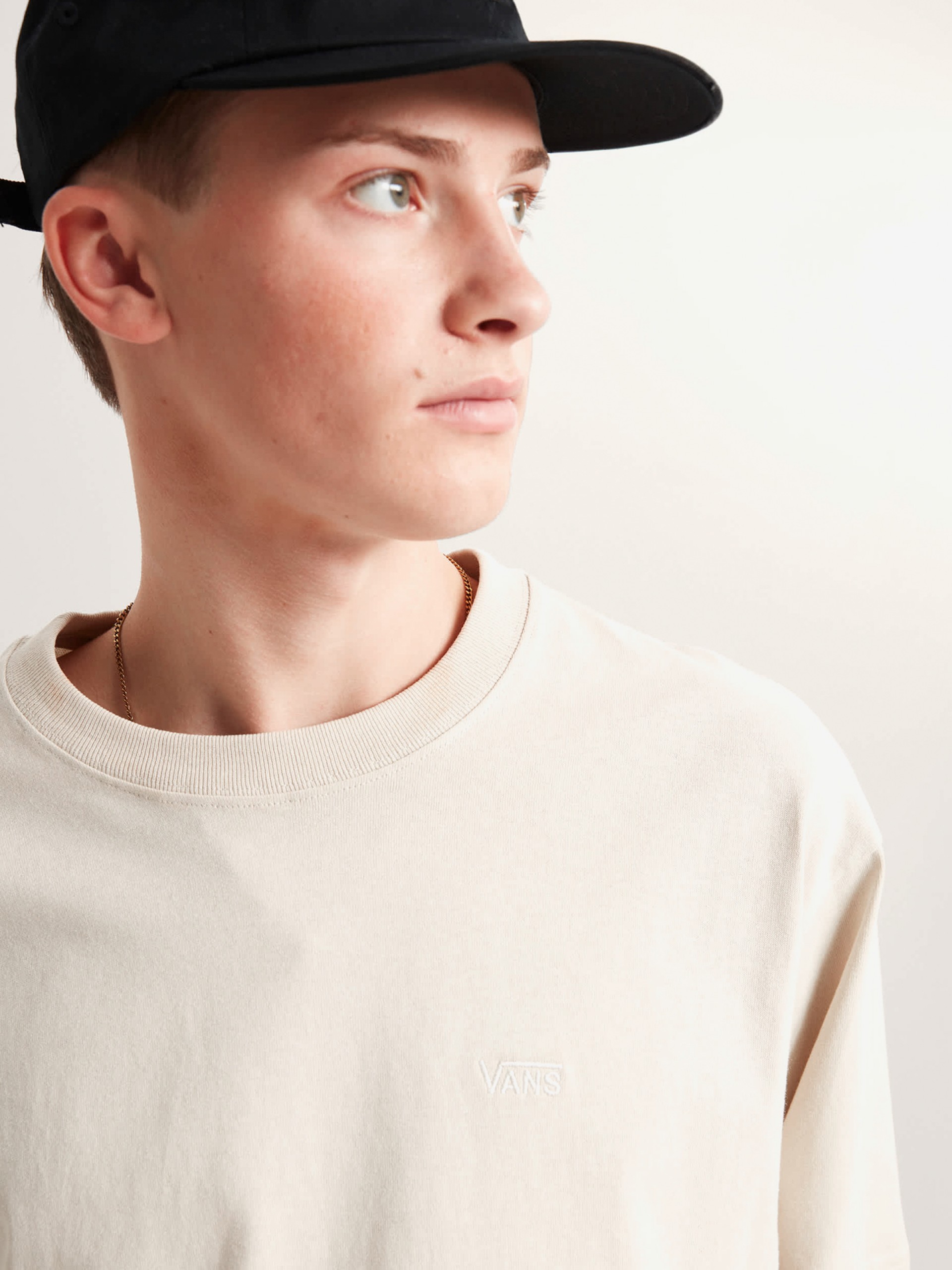 T-shirt Vans Left Chest II Loose Bege