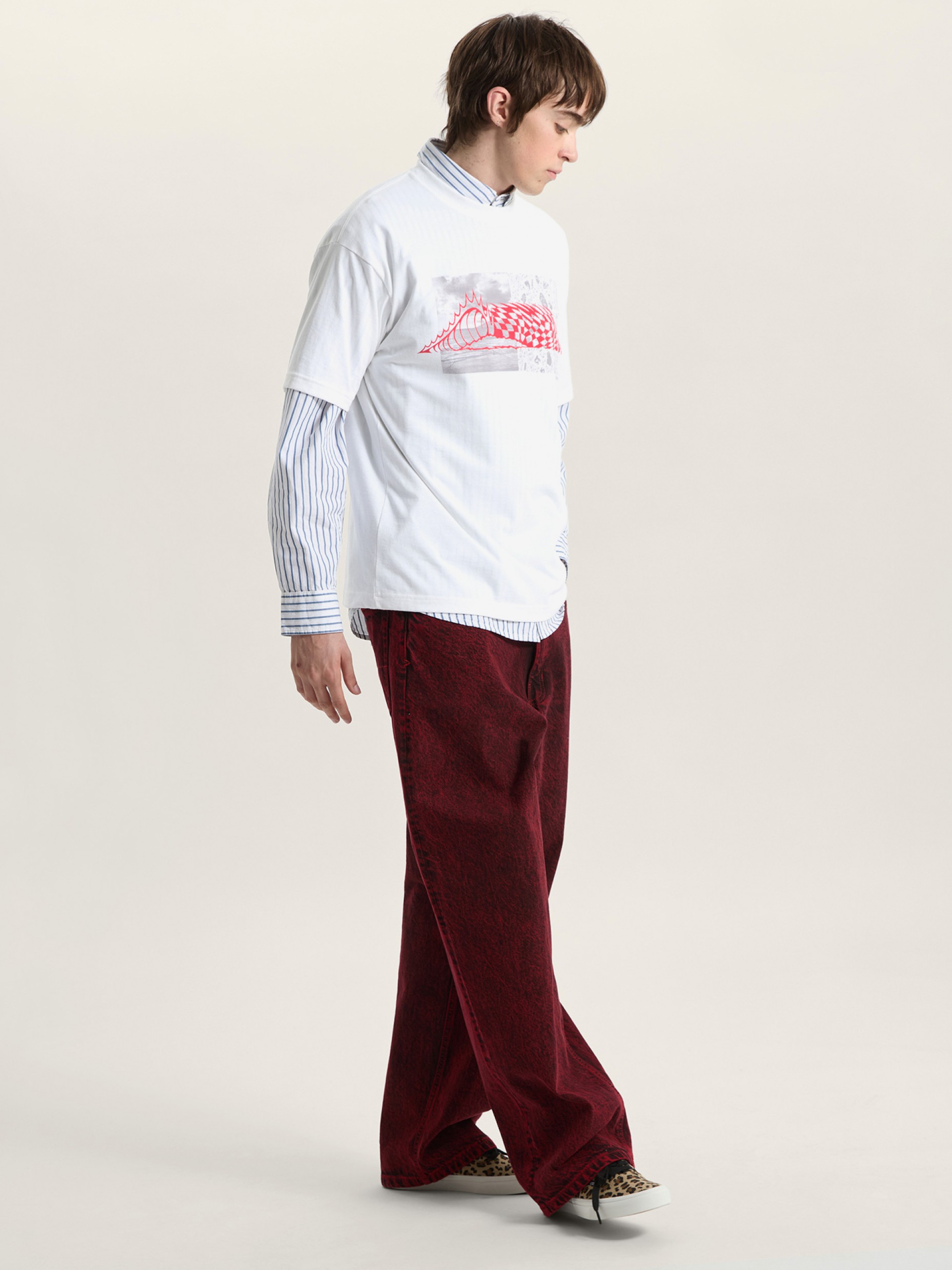 Camiseta Vans Wave Check Blanca