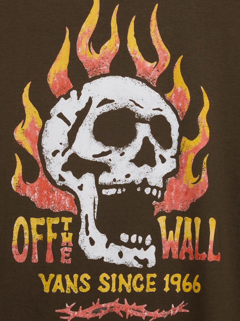 Camiseta Vans Off The Wall Fever Marr�n