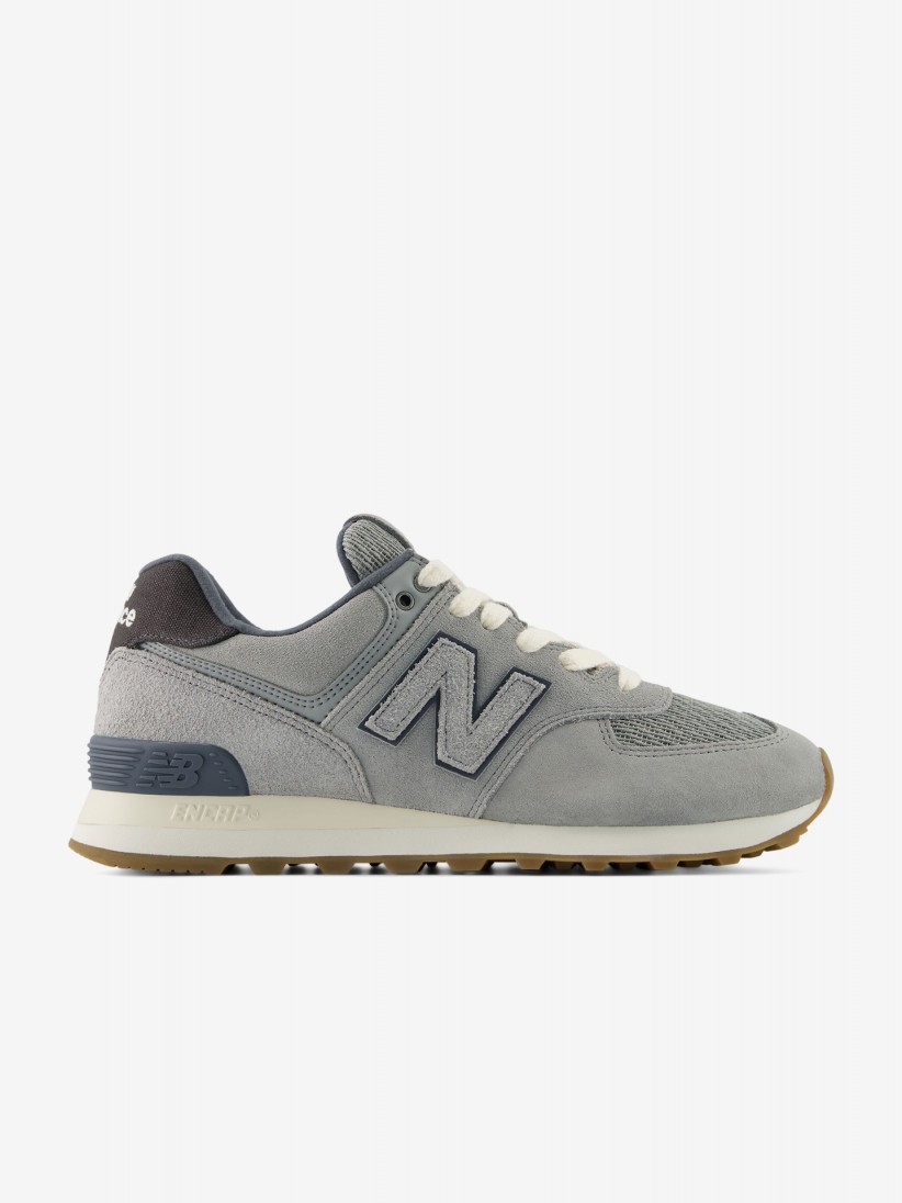 New Balance U574 V2 Grey and Blue Sneakers
