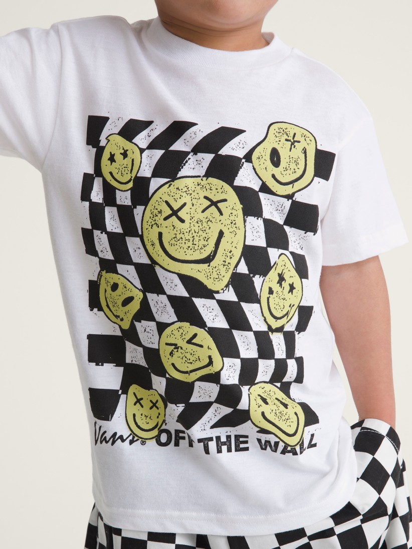T-shirt Vans Twisted Joy Kids Branca T-shirt Vans Twisted Joy Kids Branca