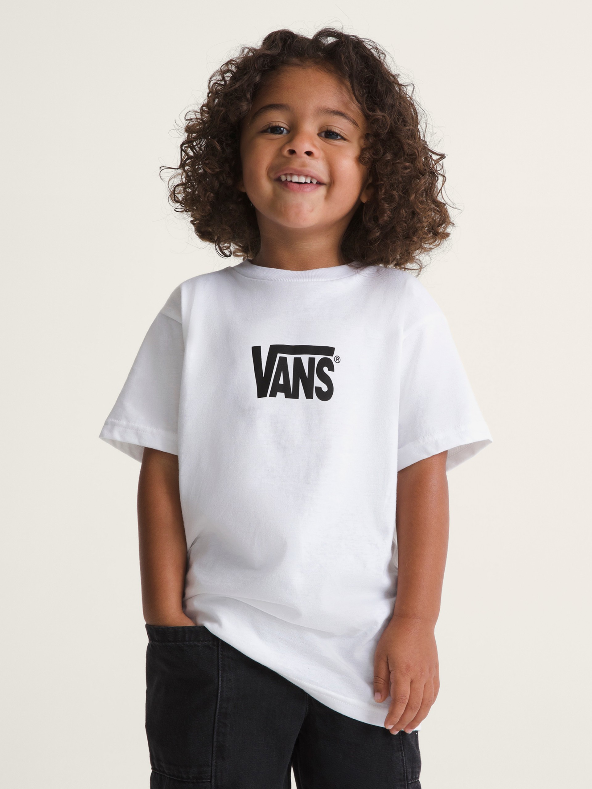 Camiseta Vans Stretch Logo Kids Blanca