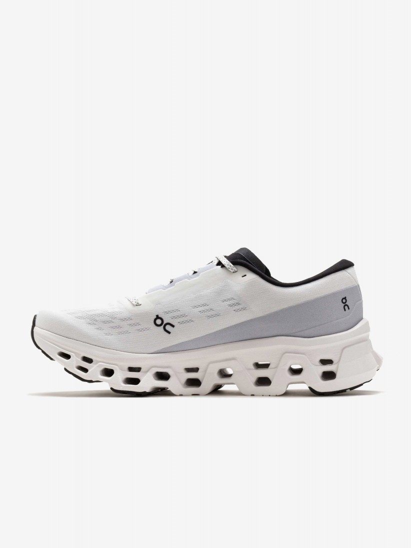 On Running Cloudmonster 3 White, Grey and Black Running Trainers