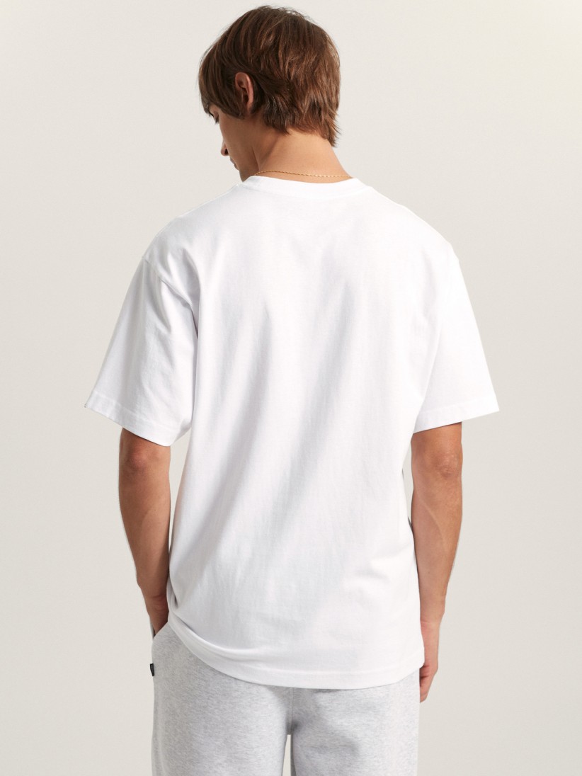 T-shirt Vans Left Chest II Loose Branca