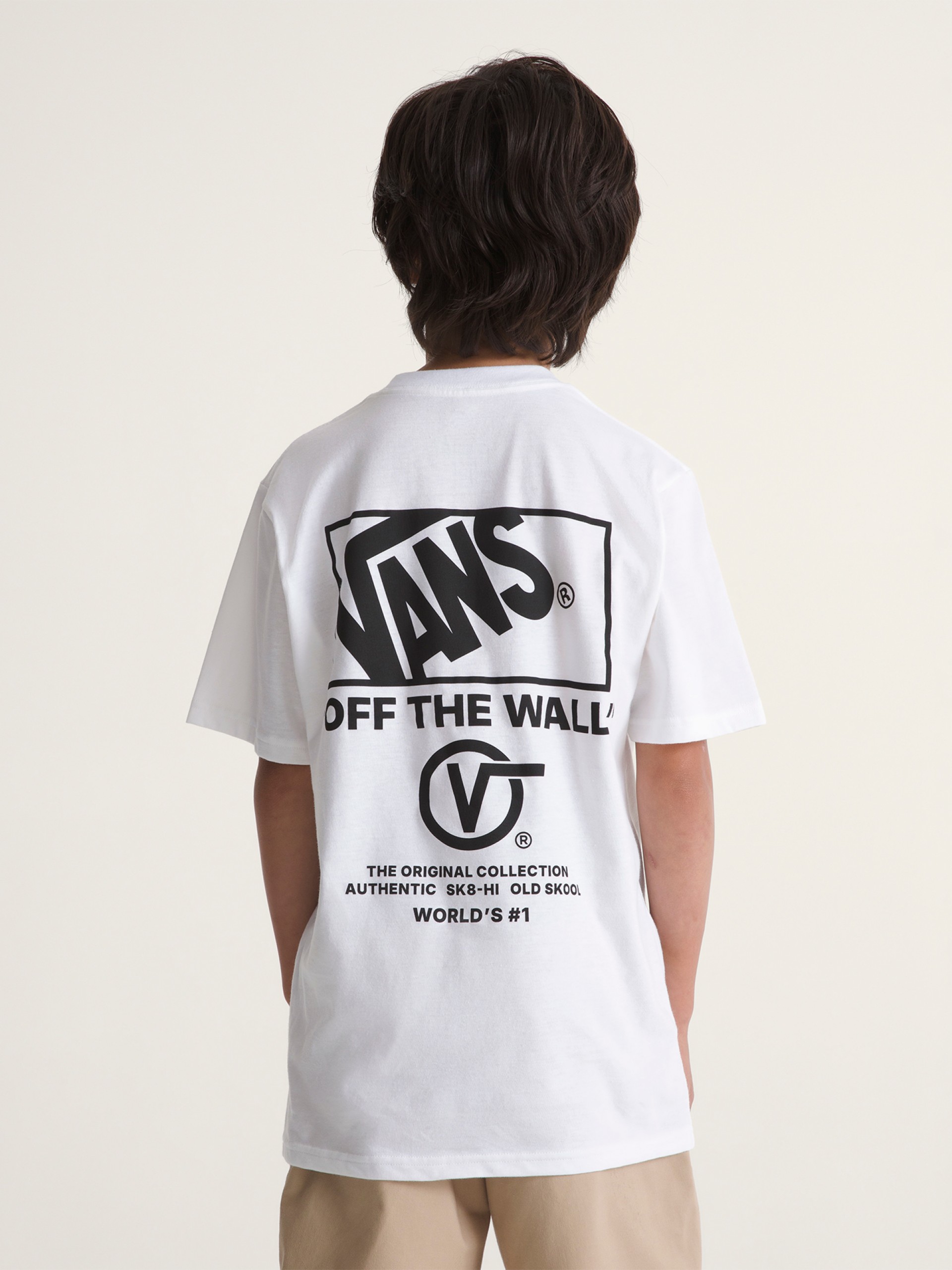 T-shirt Vans Stacked Hi Kids Branca