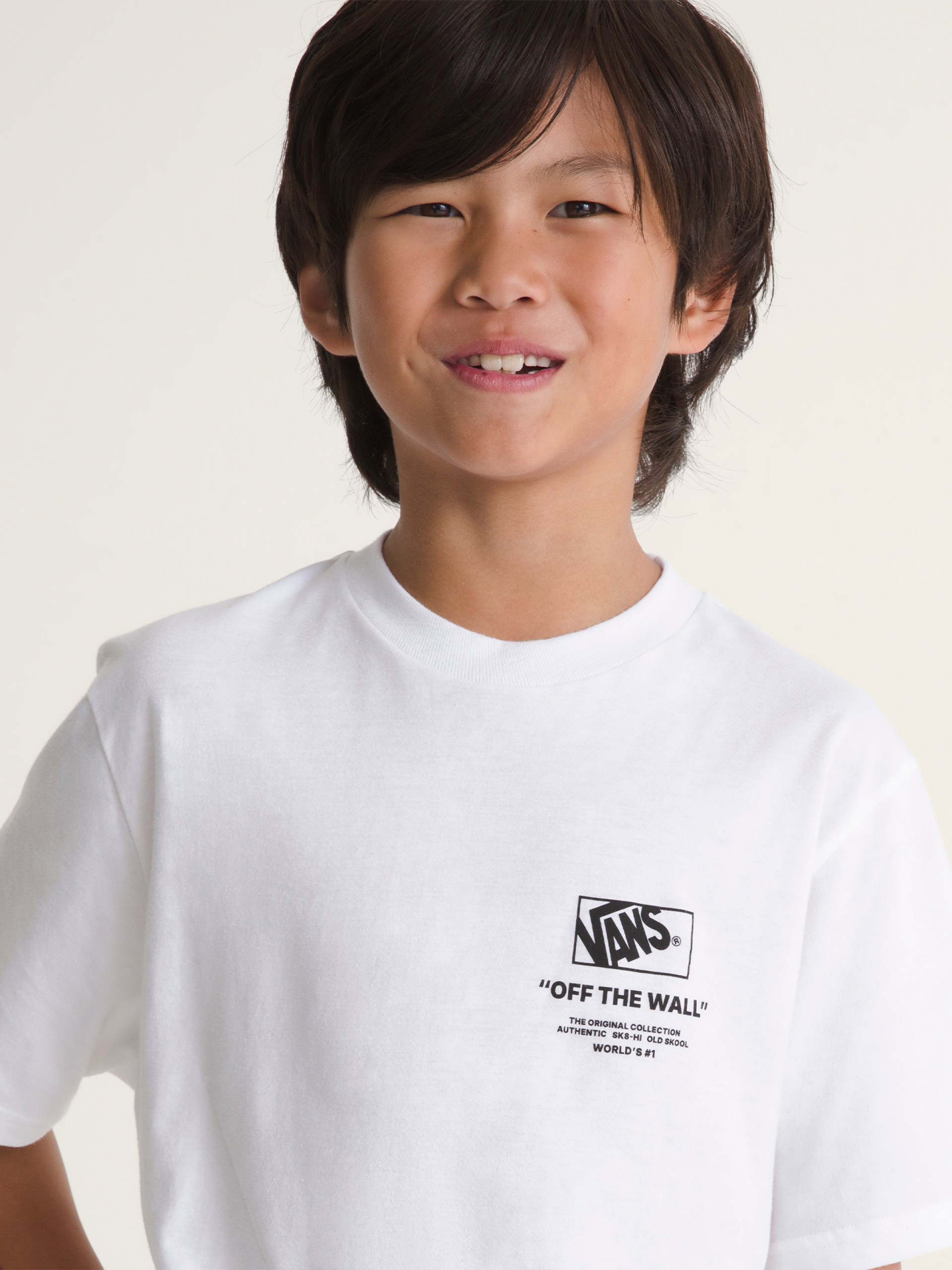Camiseta Vans Stacked Hi Kids Blanca