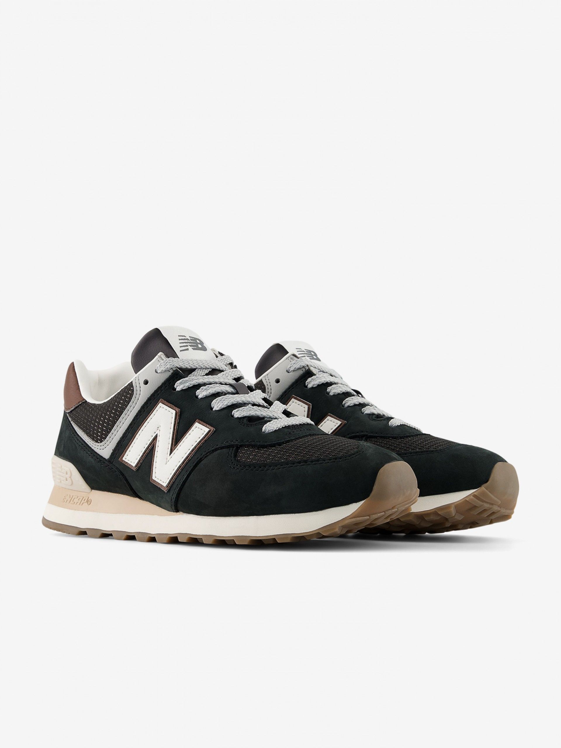 Sapatilhas New Balance U574 V2 Pretas, Castanhas e Cinzentas