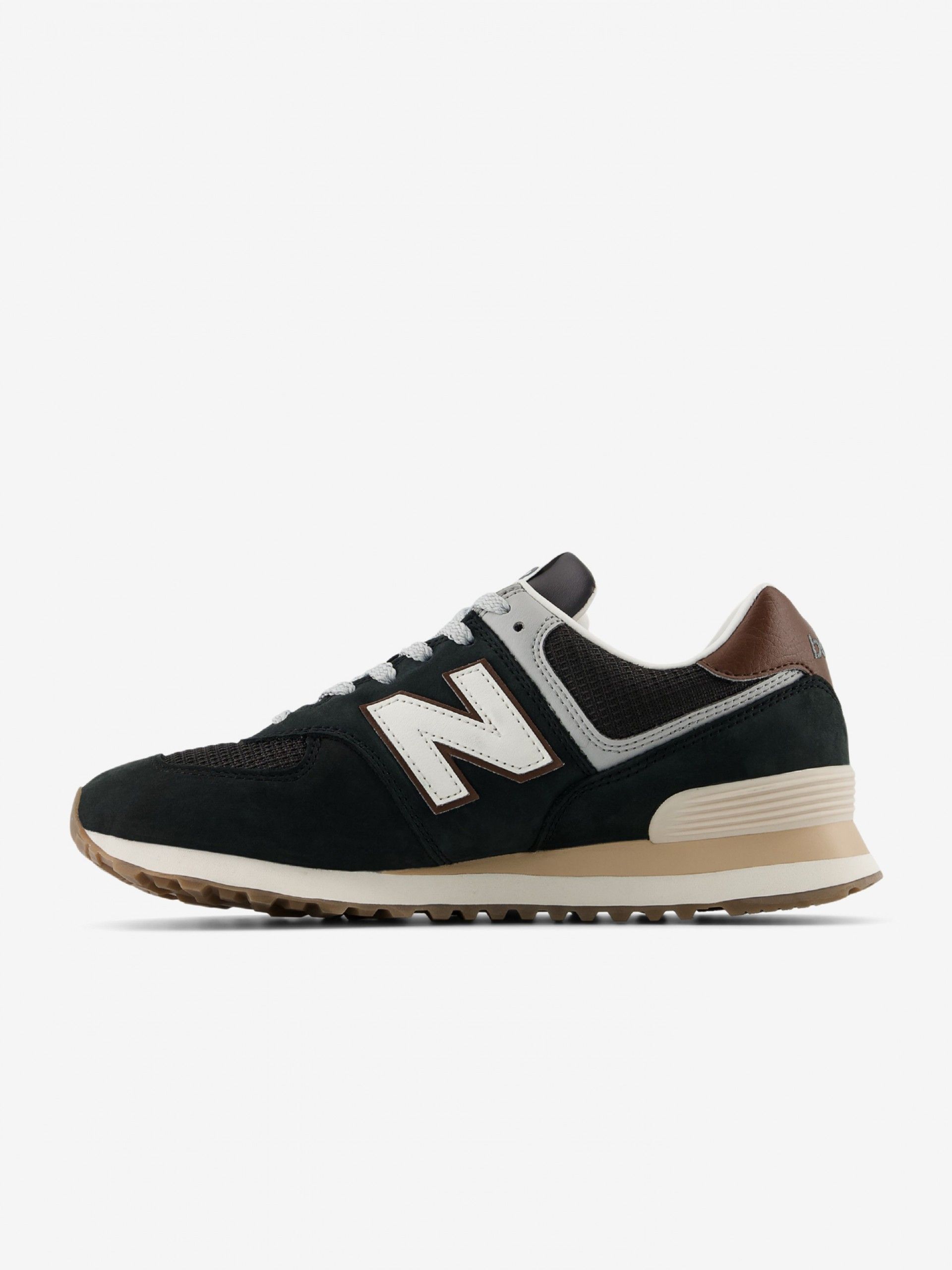 Sapatilhas New Balance U574 V2 Pretas, Castanhas e Cinzentas