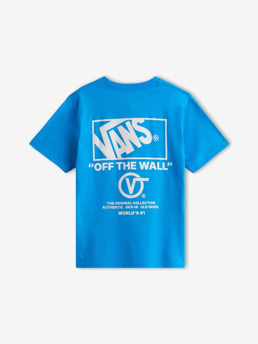 Camiseta Vans Stacked Hi Kids Azul