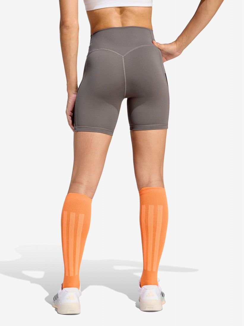 Pantalones Cortos de Ciclismo Adidas Optime 3-Stripes Climacool 13cm W Grises