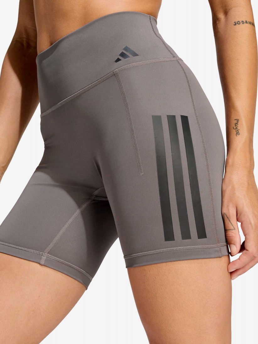 Pantalones Cortos de Ciclismo Adidas Optime 3-Stripes Climacool 13cm W Grises