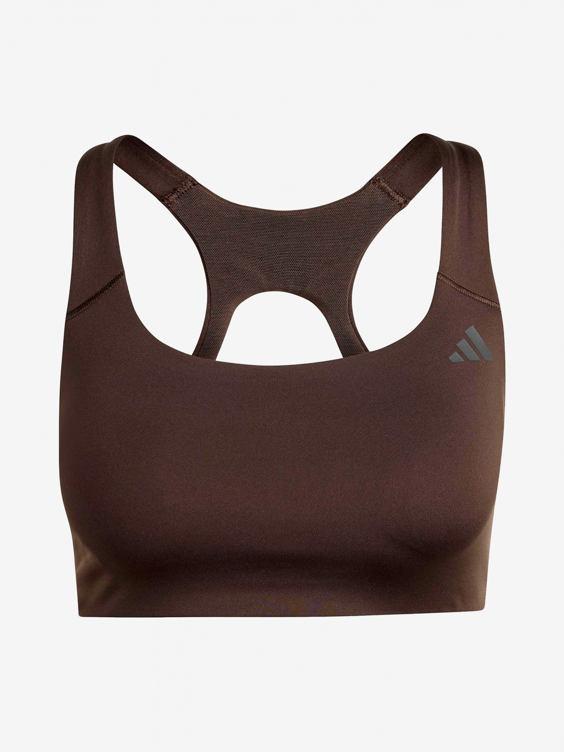Adidas Optime Medium Support W Brown Sports Bra