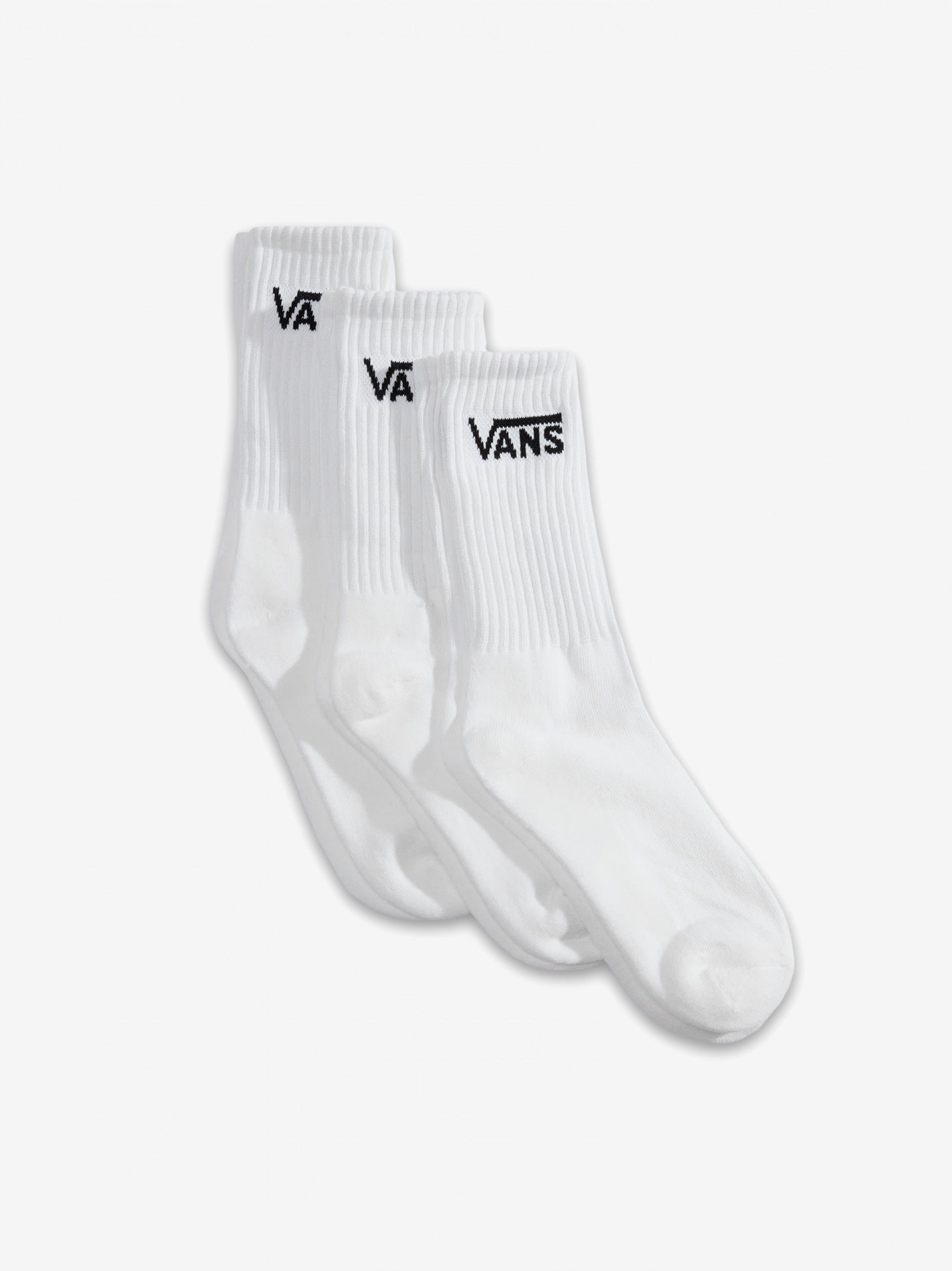 Calcetines Vans Classic Crew Blancos (3 Pares)