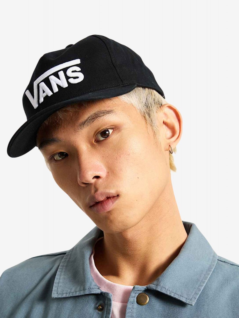 Bon� Vans Drop V Logo Snapback Preto