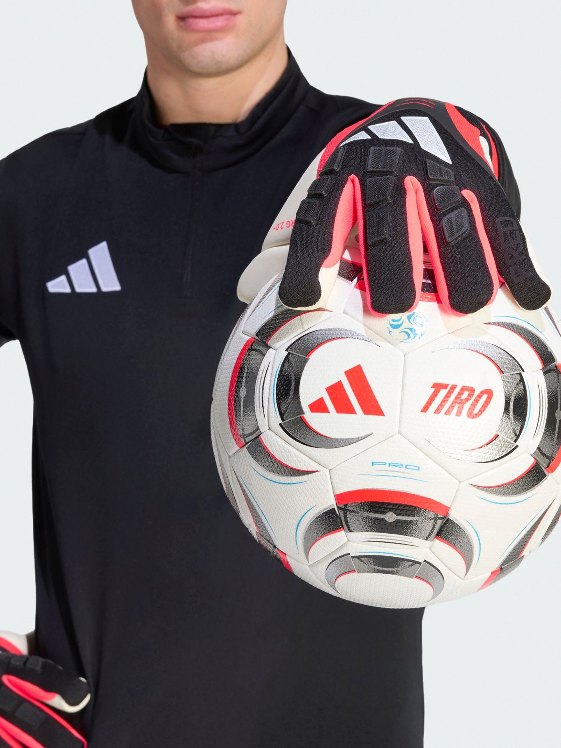 Guantes de Portero Adidas Predator Pro Negros y Rosa