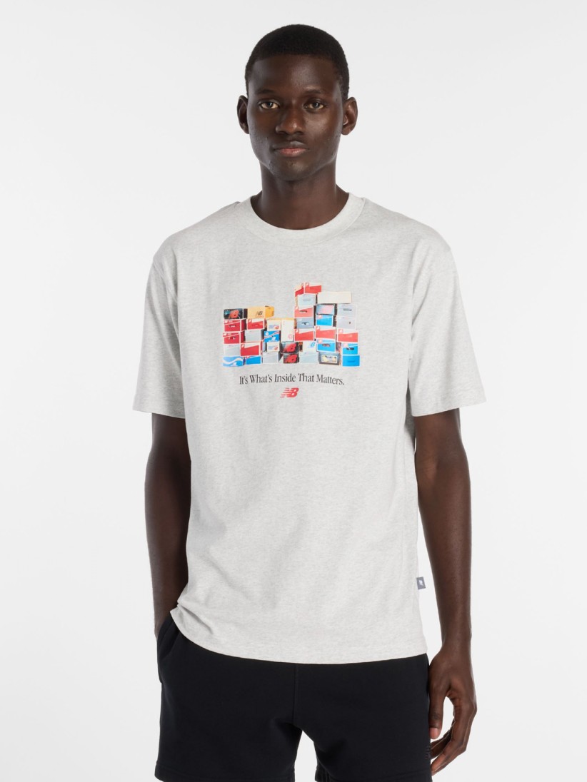 Camiseta New Balance Boxes Gris