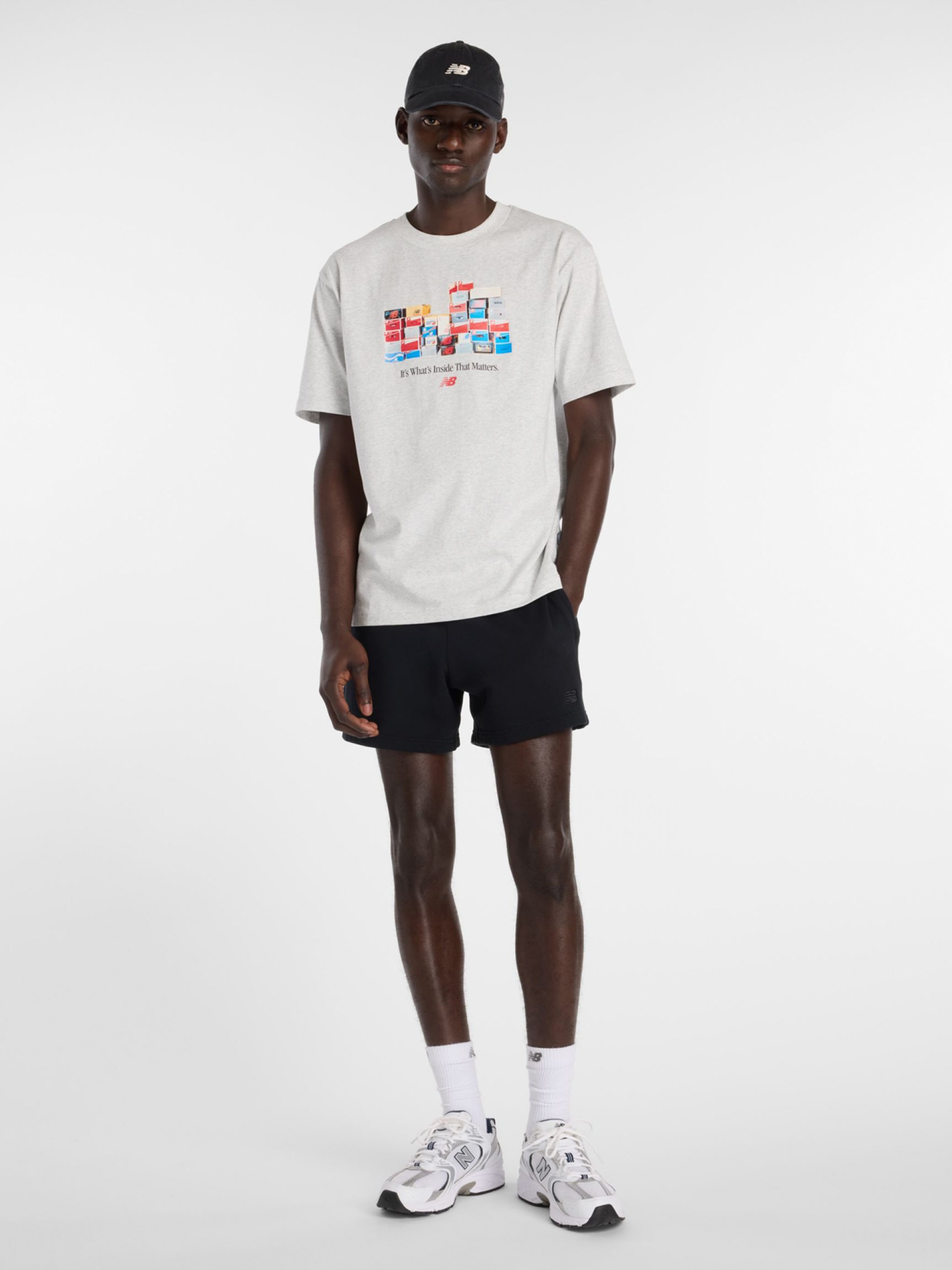 Camiseta New Balance Boxes Gris