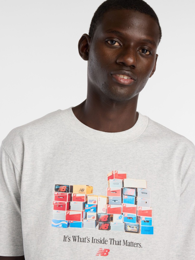 Camiseta New Balance Boxes Gris