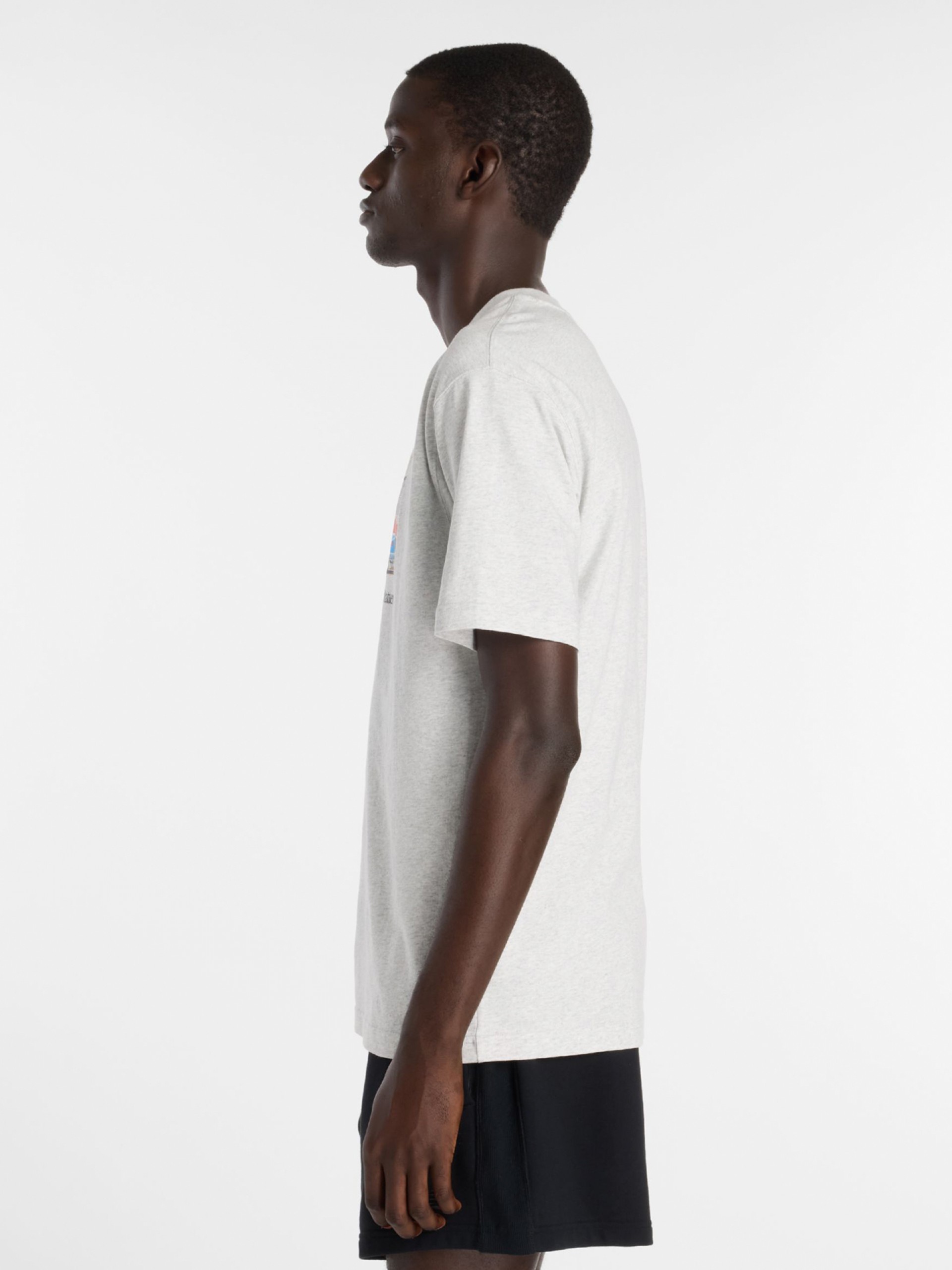 T-shirt New Balance Boxes Cinzenta