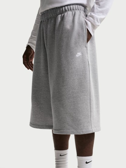Pantalones Cortos Nike Sportswear Club Oversized Grises Para Hombre