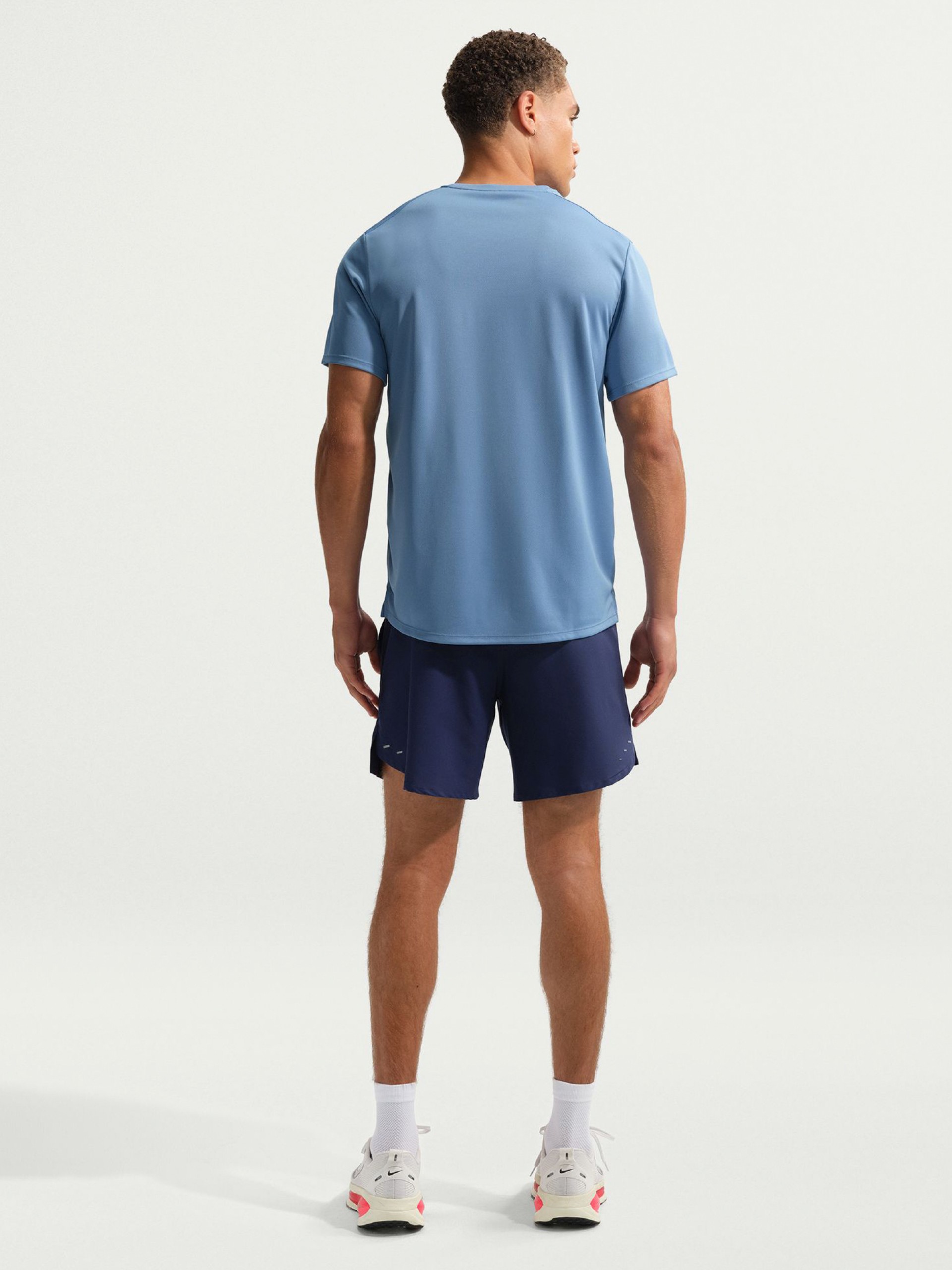 Camiseta de Running Nike Miler Dri-FIT UV Azul Para Hombre