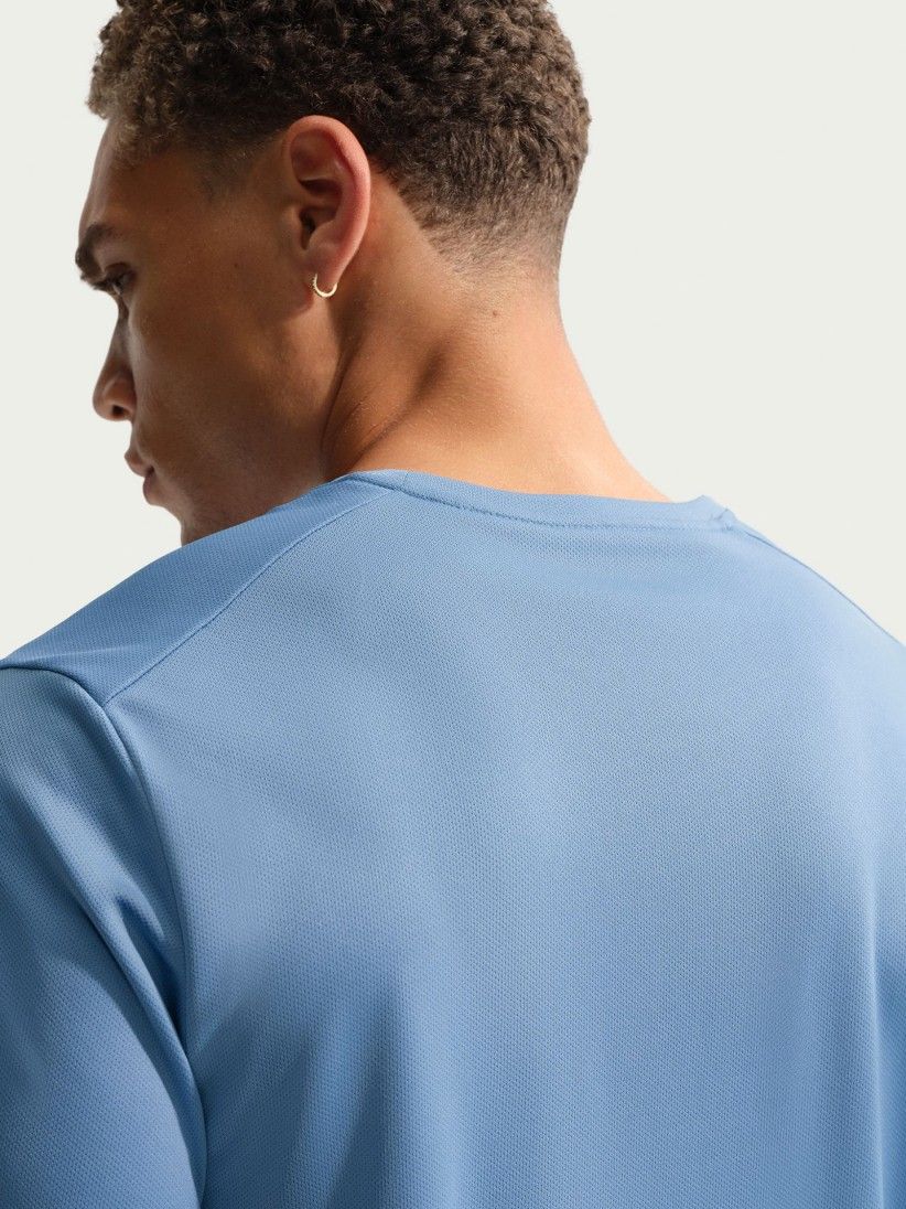 T-shirt de Running Nike Miler Dri-FIT UV Azul Para Homem