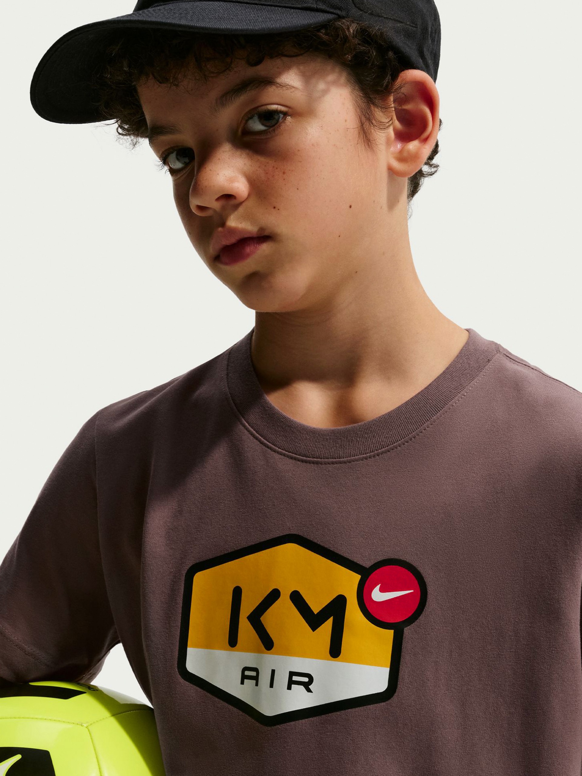 Nike Dri-FIT Kylian Mbappé Junior Brown Football T-shirt