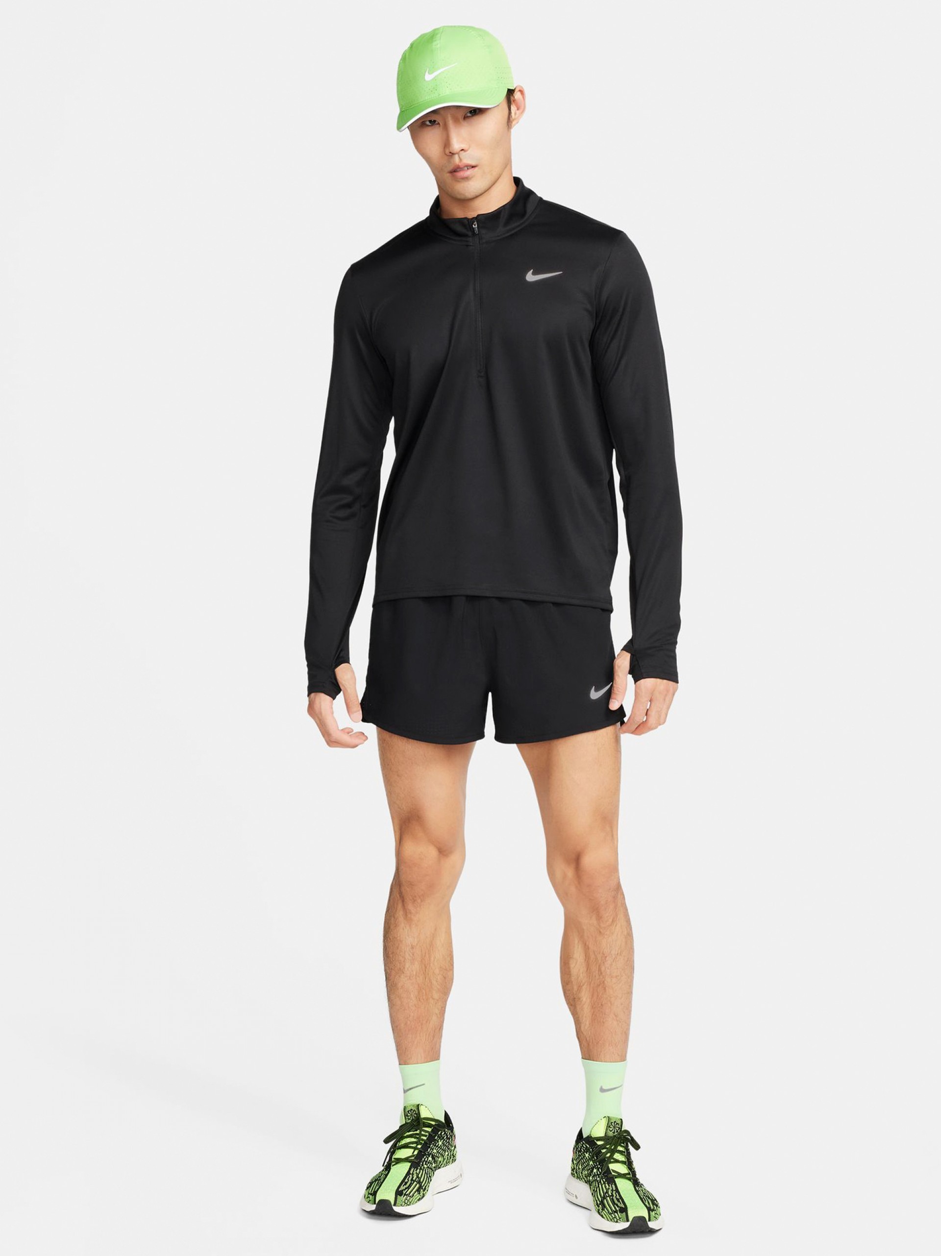 Pantalones Cortos de Running Nike Fast Dri-FIT 8cm Negros Para Hombre