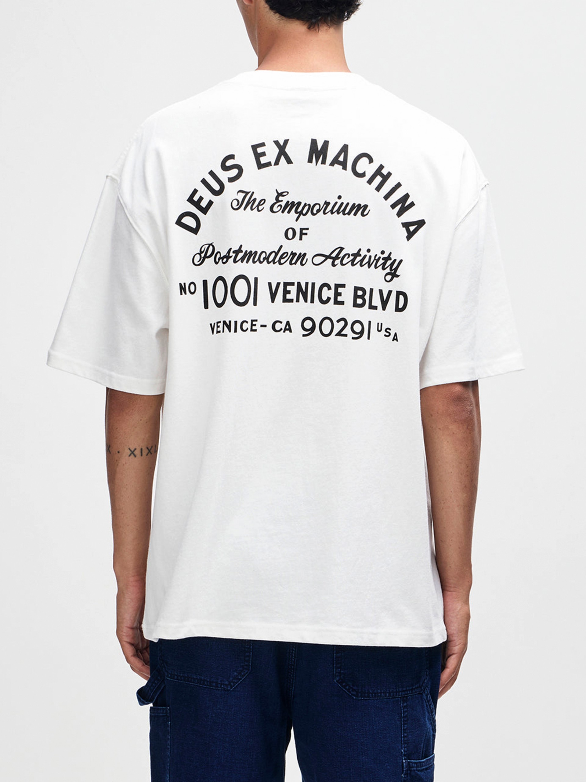 T-shirt Deus Ex Machina Venice Sign Branca