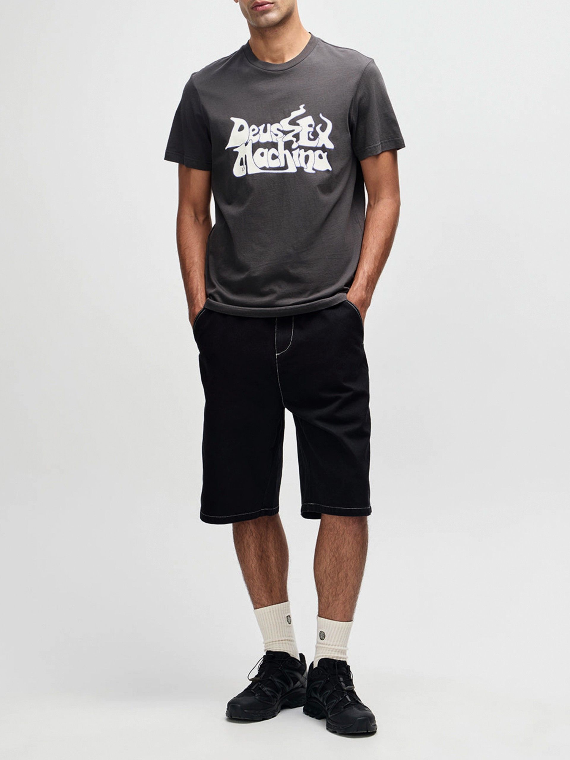 T-shirt Deus Ex Machina Smokeshow Cinzenta