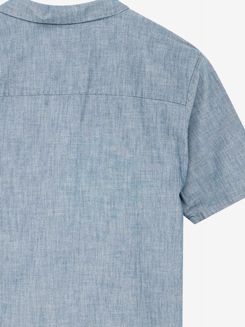 Camisa Deus Ex Machina Forecourt Chambray Azul